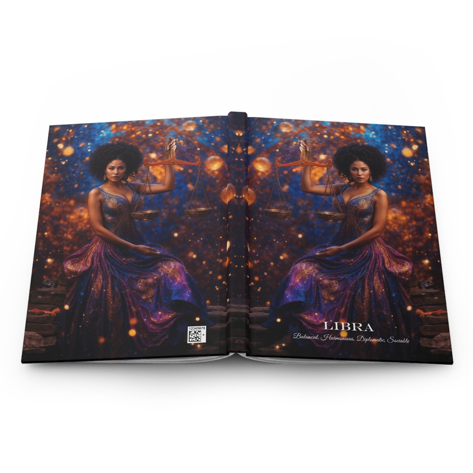 Hardcover Journal Matte - Libra Zodiac Sign Astrology Diary Notebook A5 - Journal - Paper products