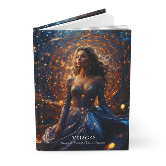 Hardcover Journal Matte- Virgo Zodiac Sign Astrology Diary Notebook A5 - Journal - Paper products