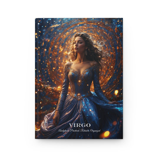Hardcover Journal Matte- Virgo Zodiac Sign Astrology Diary Notebook A5 - Journal - Paper products