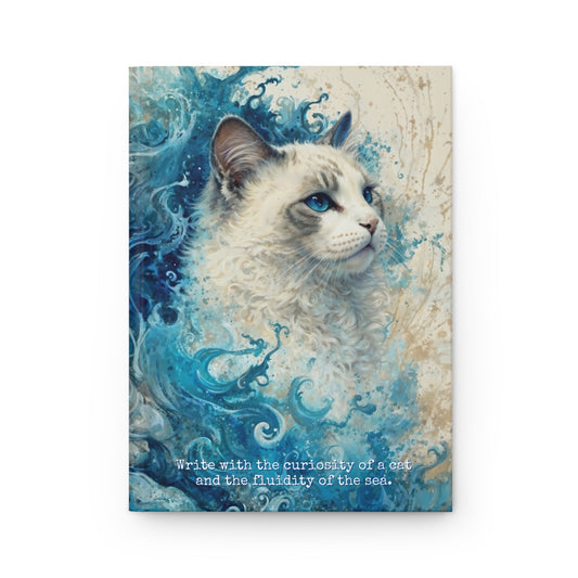 Hardcover Journal Matte - Waves and Whiskers A5 - Journal - Paper products