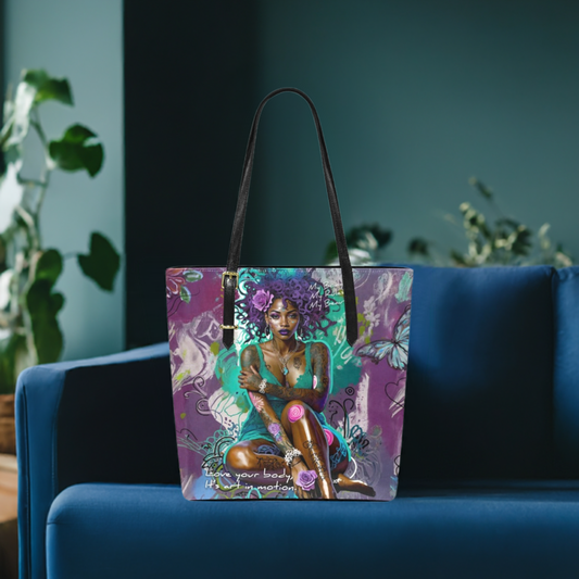 High-grade PU leather Tote Bag- Body Positive Bag - One Size - Tote bags