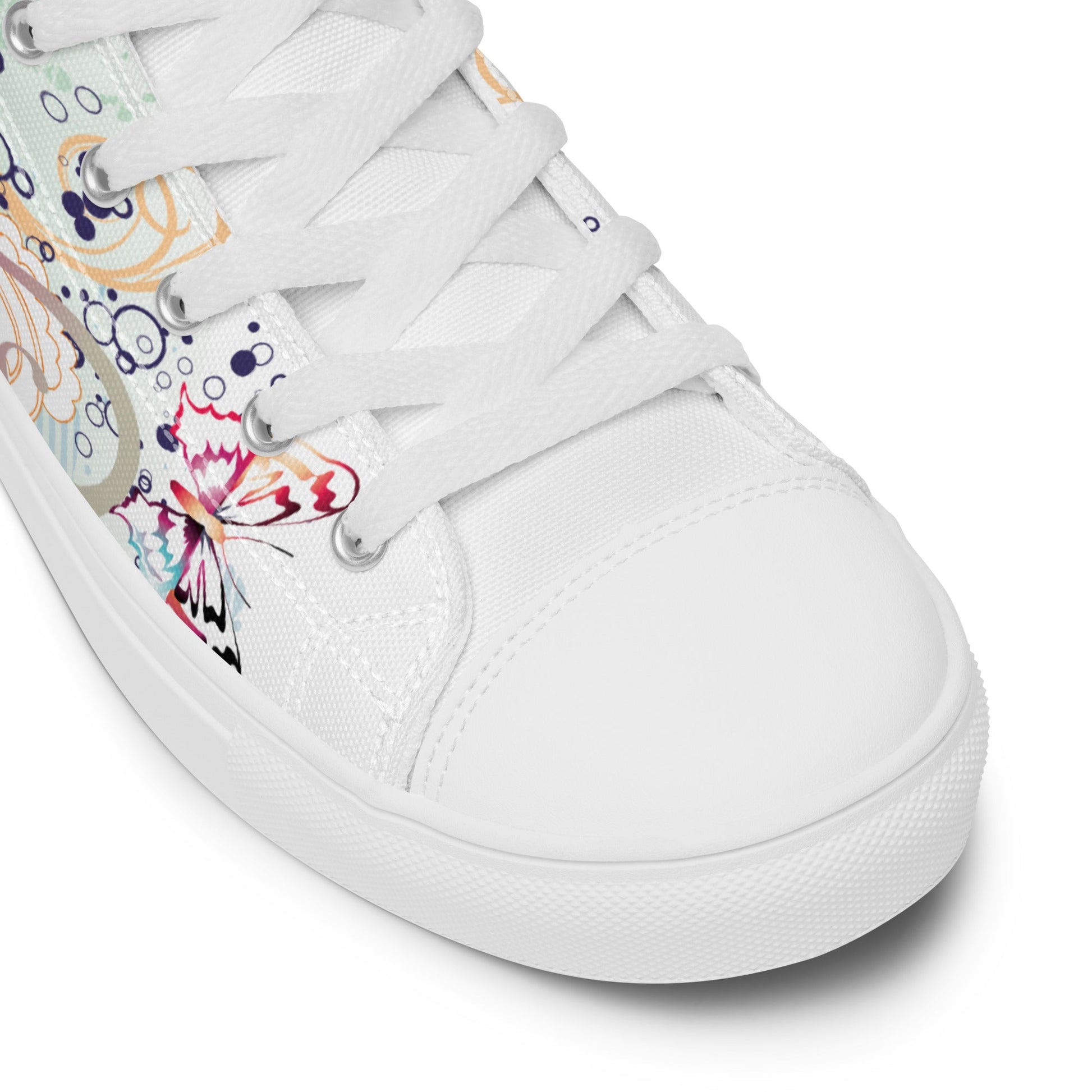 High top canvas shoes - Floral Ornaments - Shoes