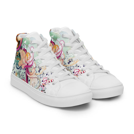 High top canvas shoes - Floral Ornaments - Shoes