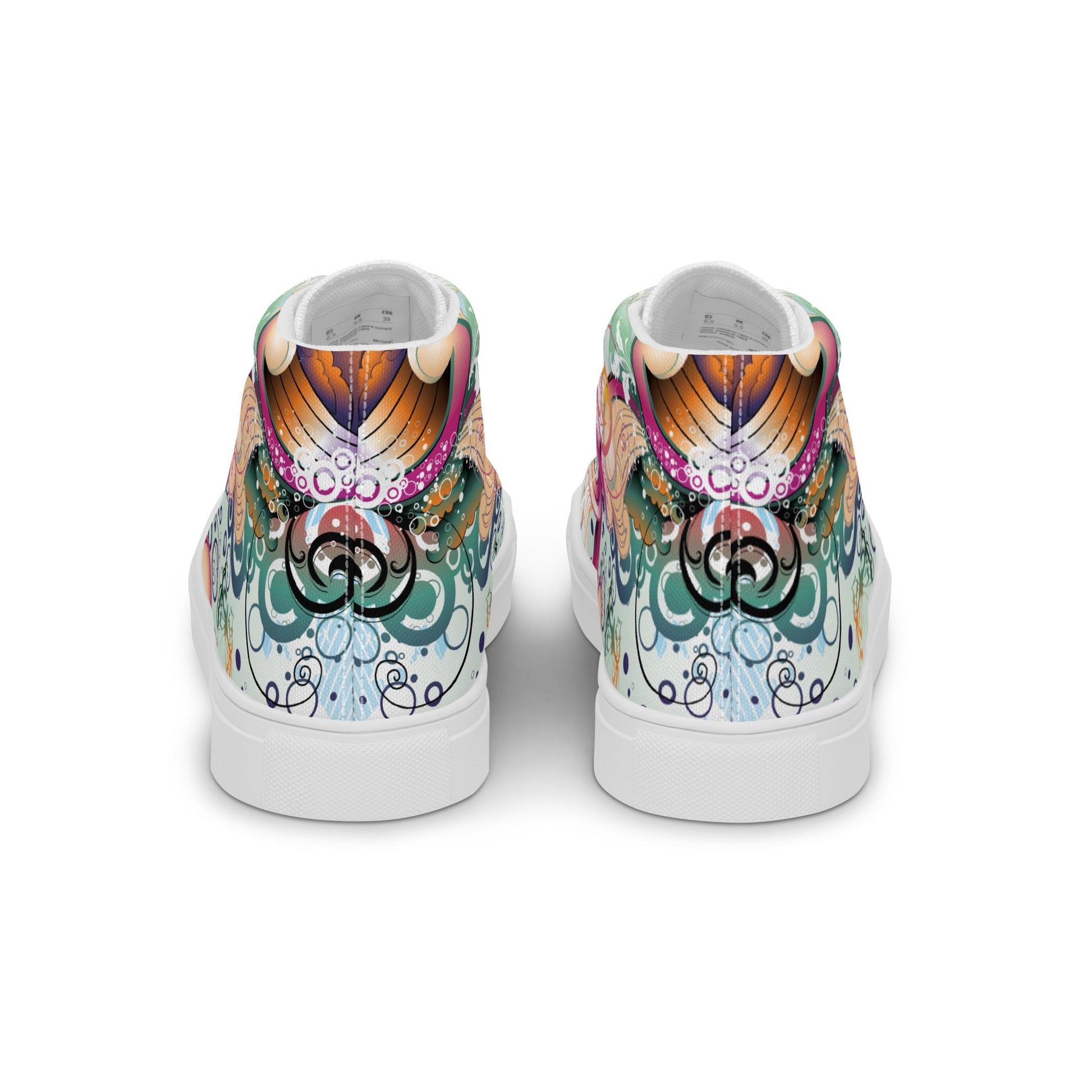 High top canvas shoes - Floral Ornaments - Shoes