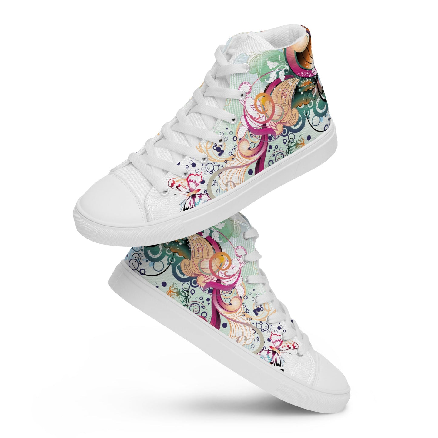 High top canvas shoes - Floral Ornaments - Shoes