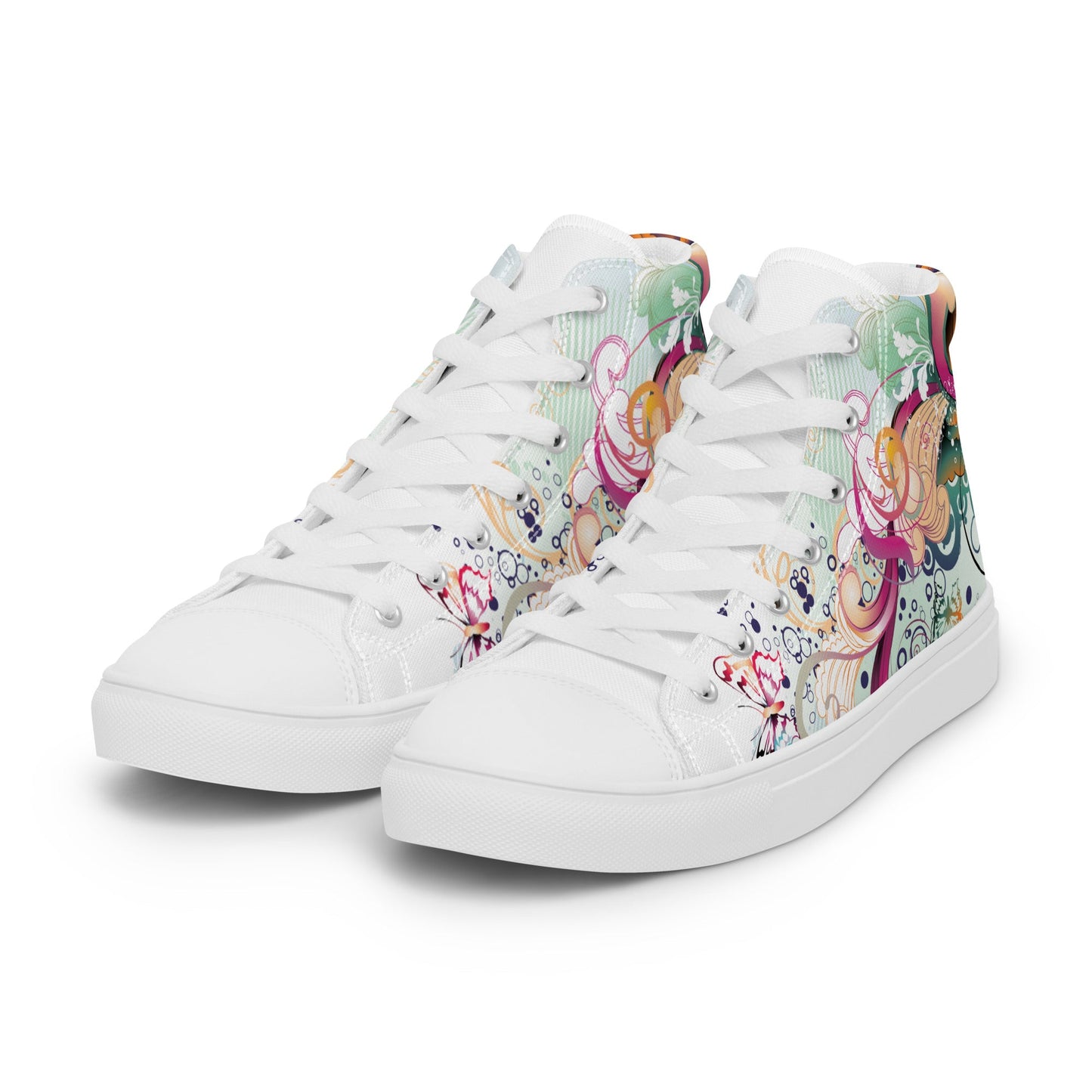 High top canvas shoes - Floral Ornaments - Shoes