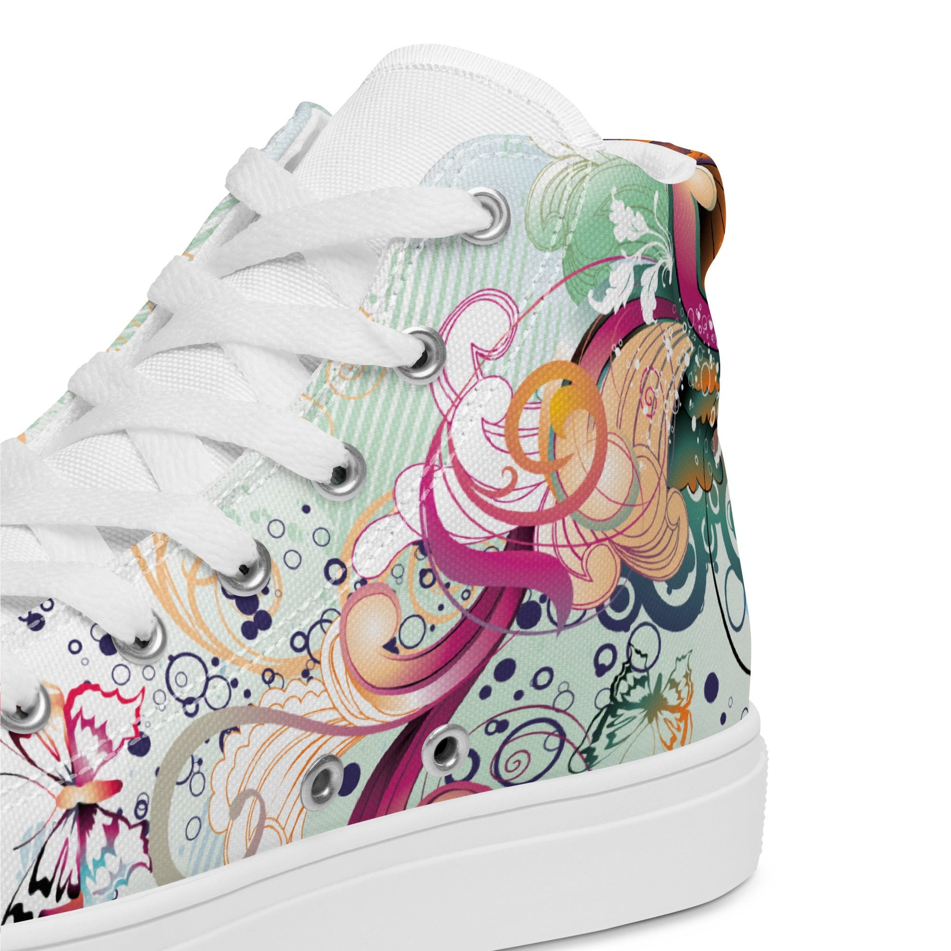 High top canvas shoes - Floral Ornaments - Shoes