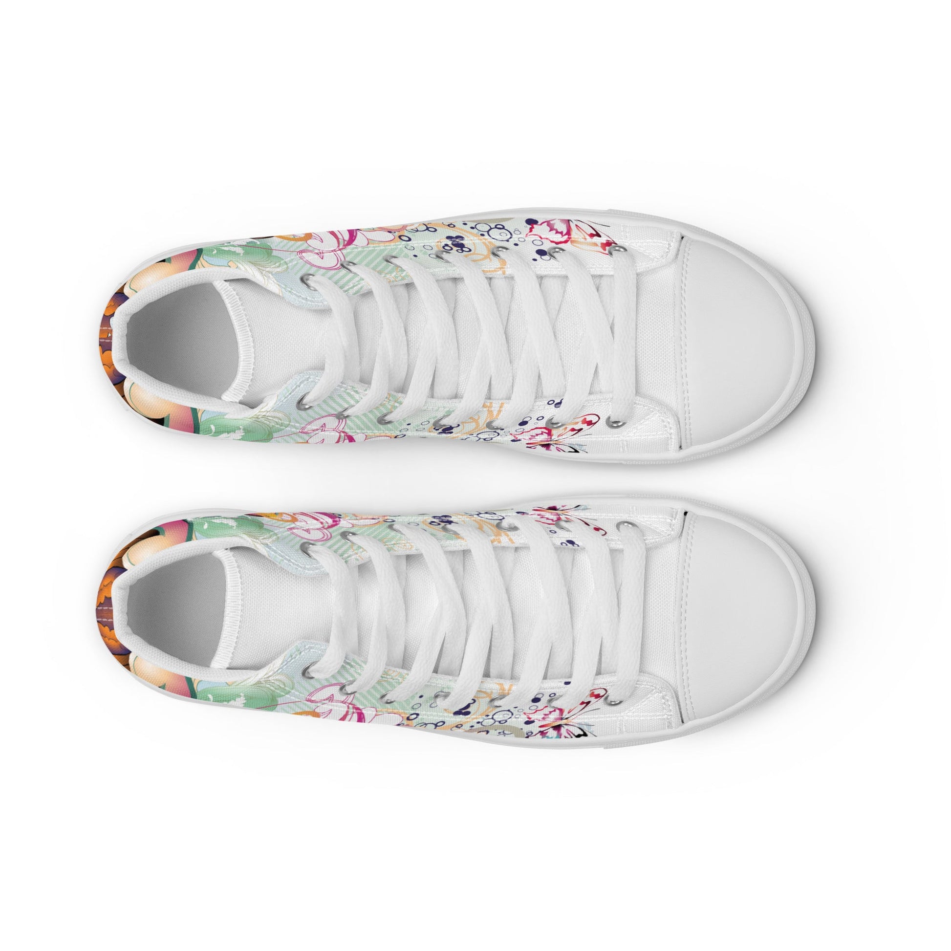 High top canvas shoes - Floral Ornaments - Shoes