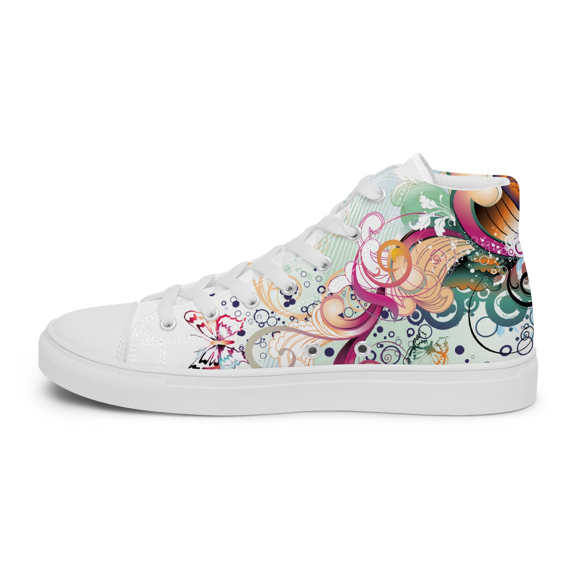 High top canvas shoes - Floral Ornaments - Shoes
