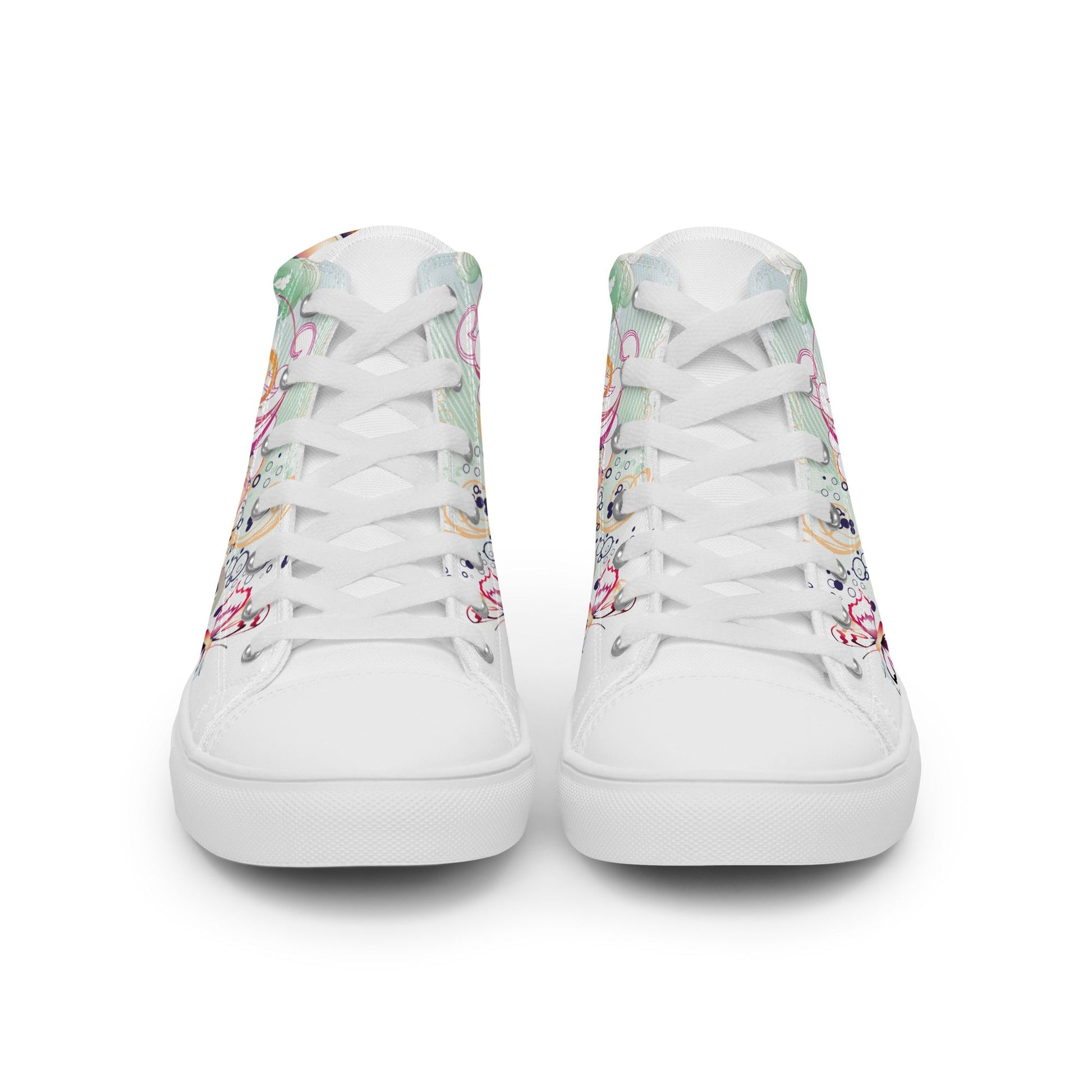 High top canvas shoes - Floral Ornaments - Shoes