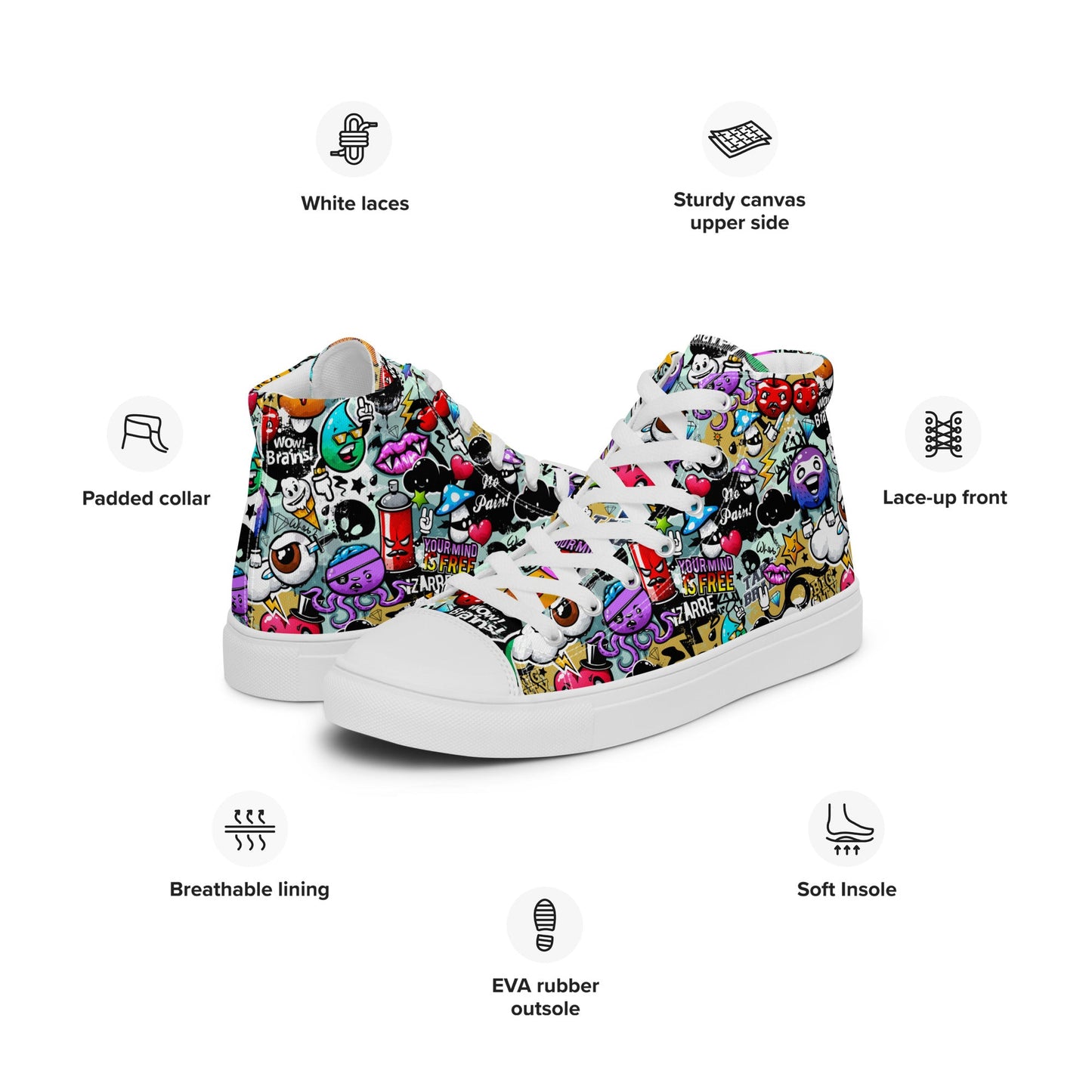 High top canvas shoes - Grafitti - Shoes