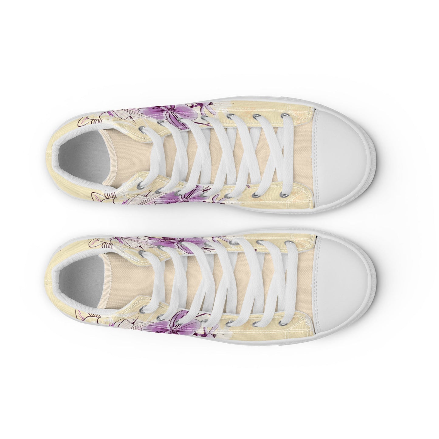 High top canvas shoes - Orchid flower - Shoes