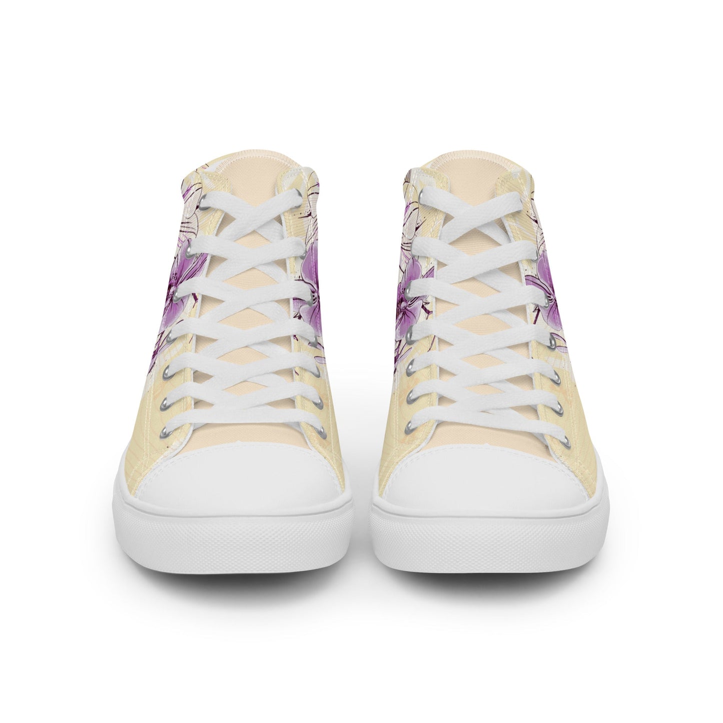 High top canvas shoes - Orchid flower - Shoes