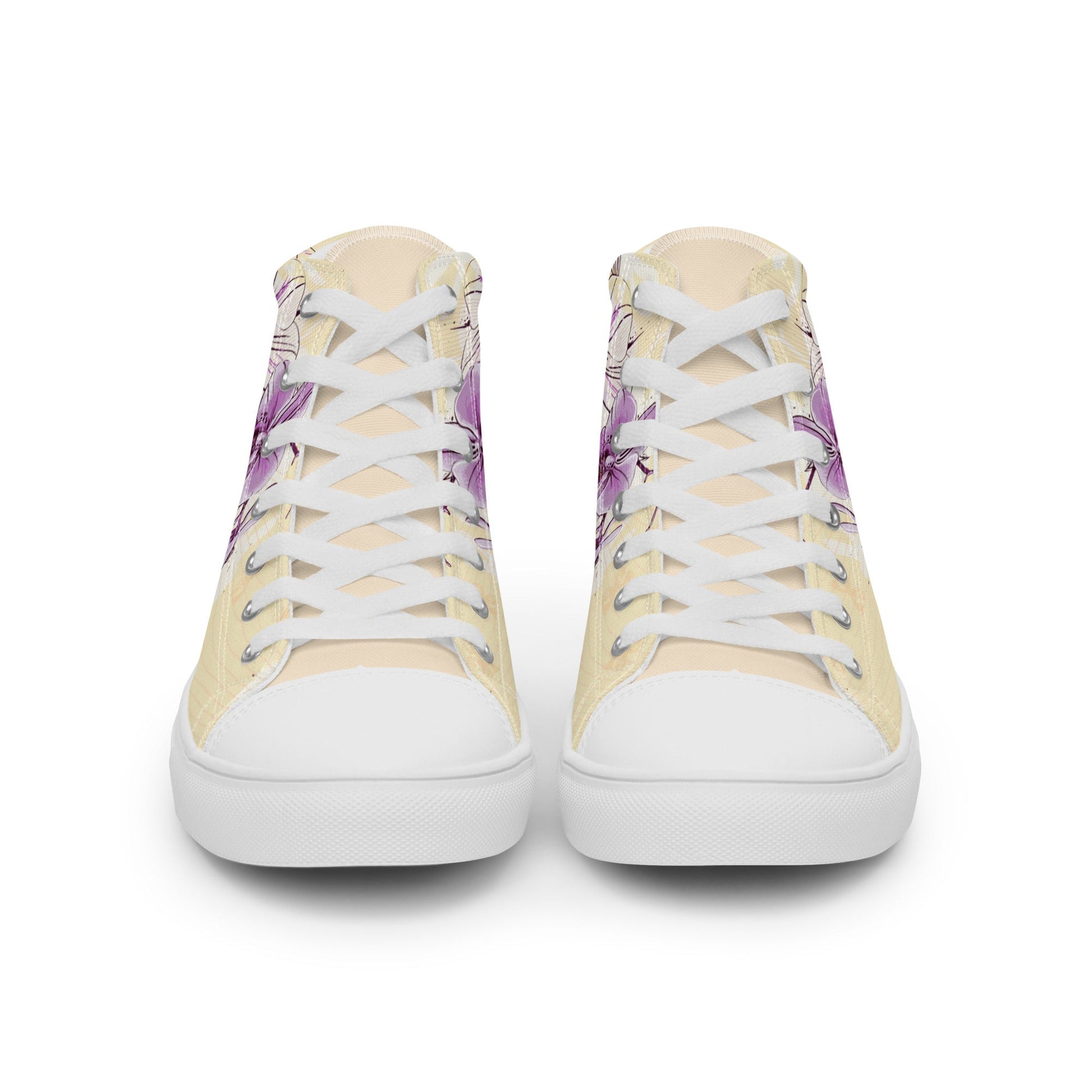 High top canvas shoes - Orchid flower - Shoes