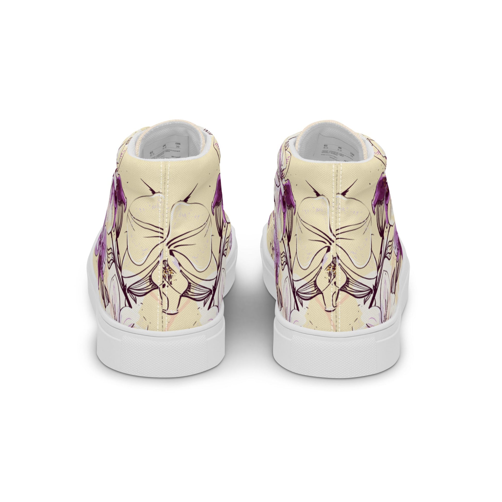 High top canvas shoes - Orchid flower - Shoes