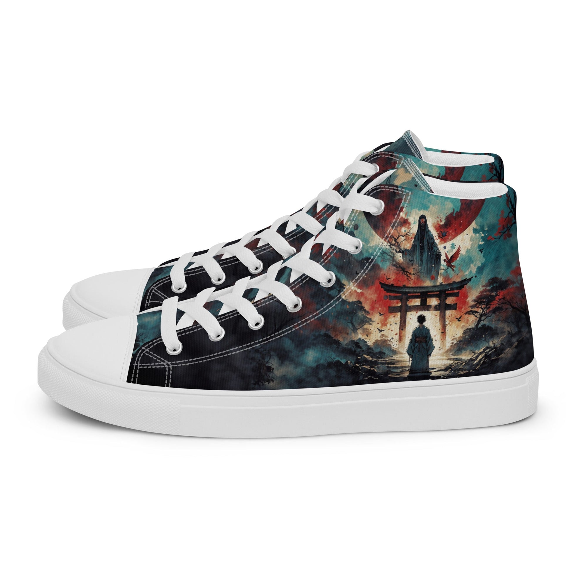 High Top Canvas Shoes- Samurai Spirit - Shoes