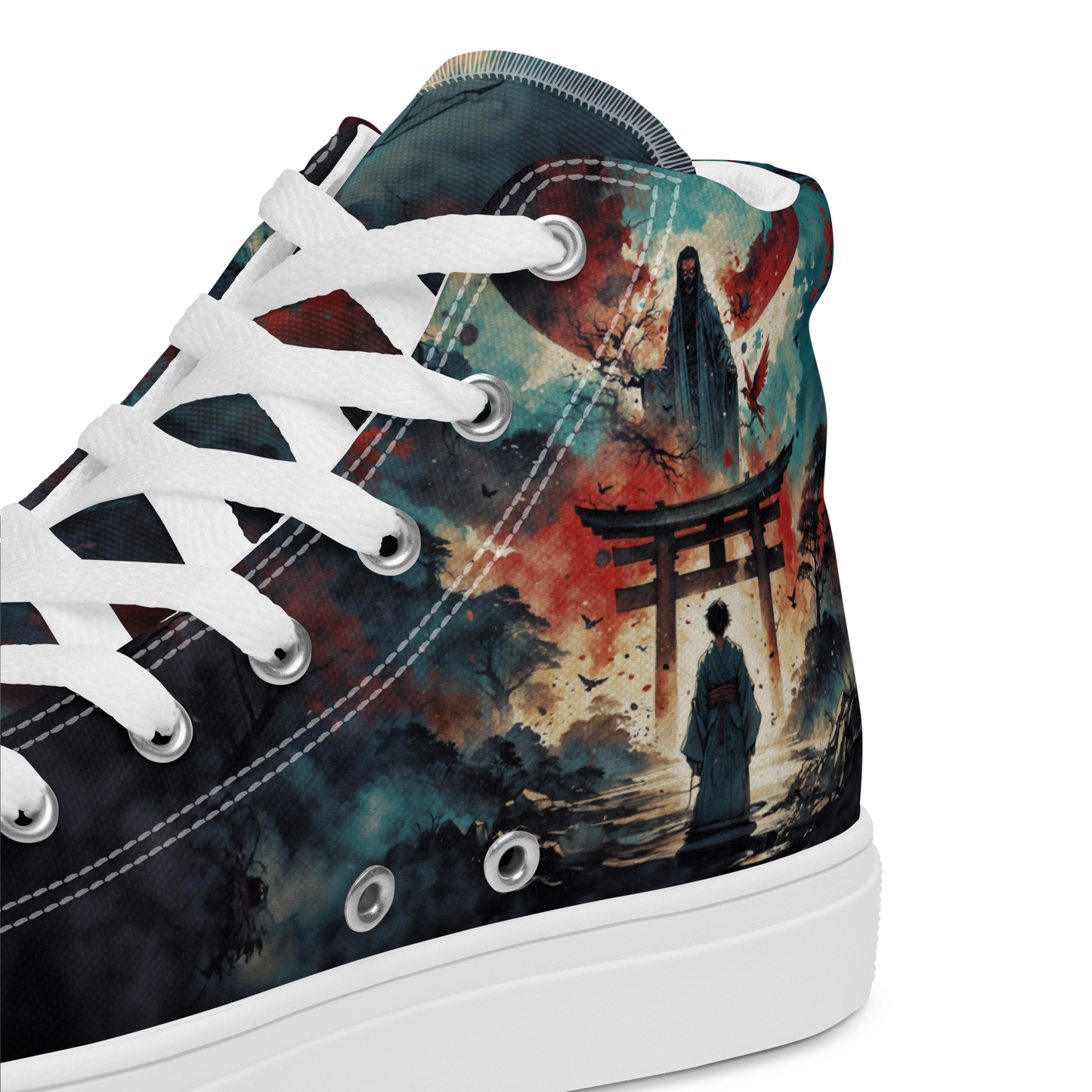 High Top Canvas Shoes- Samurai Spirit - Shoes