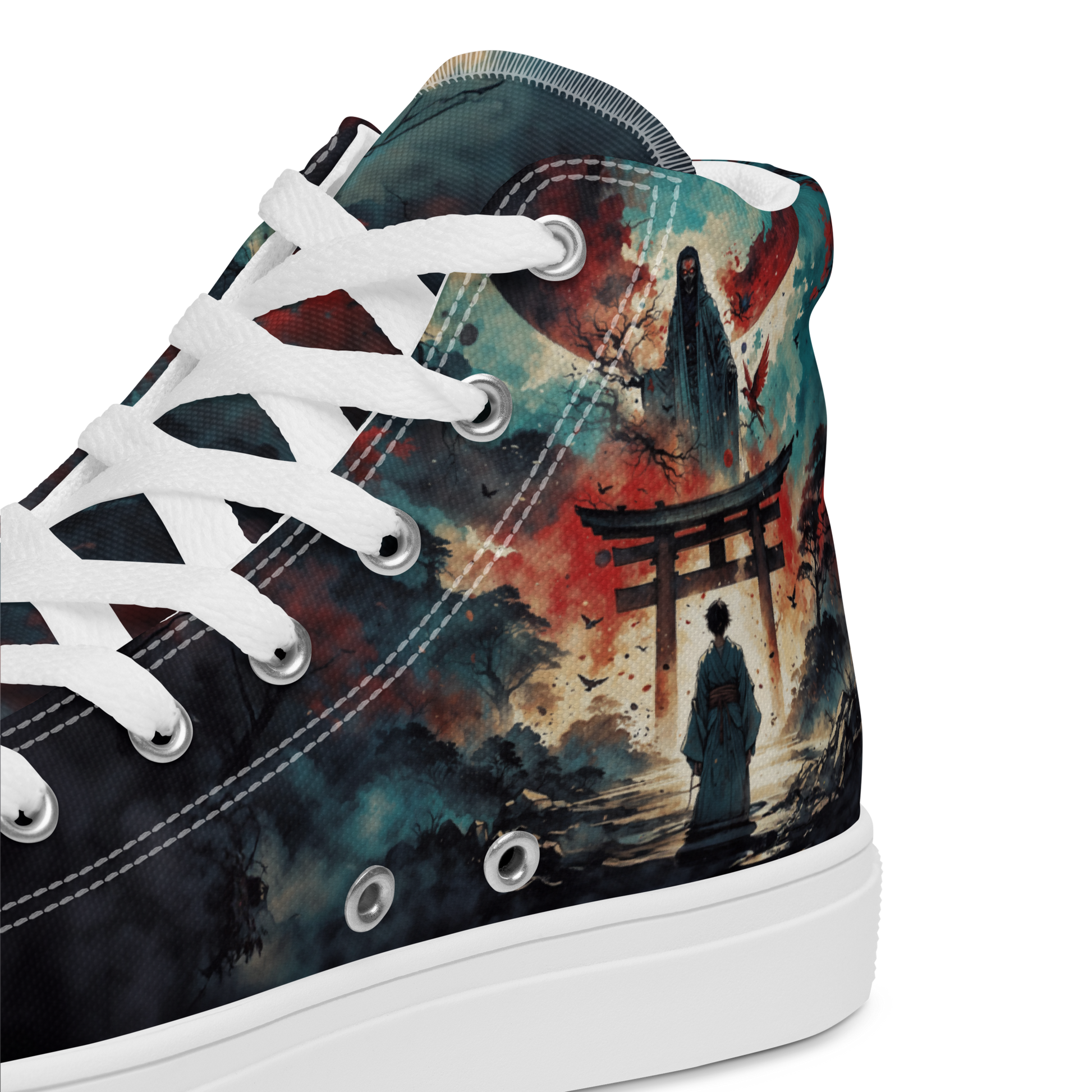 High Top Canvas Shoes- Samurai Spirit - Shoes