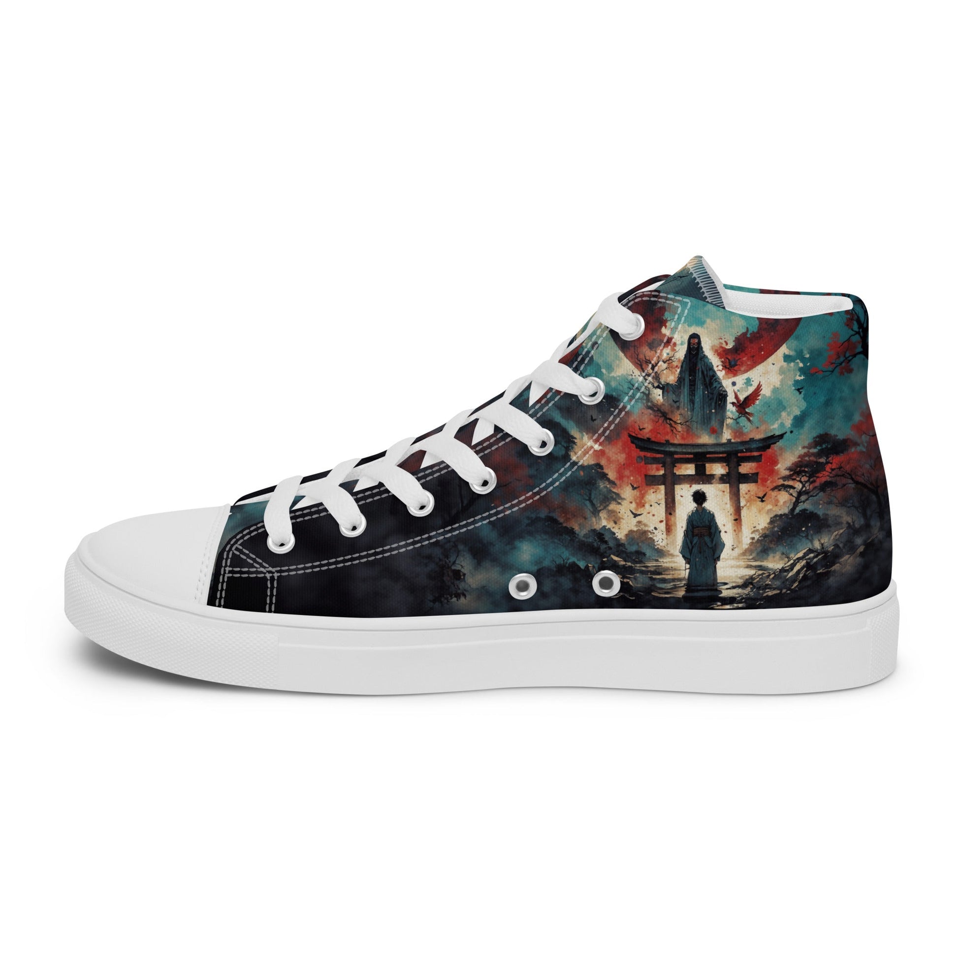 High Top Canvas Shoes- Samurai Spirit - Shoes