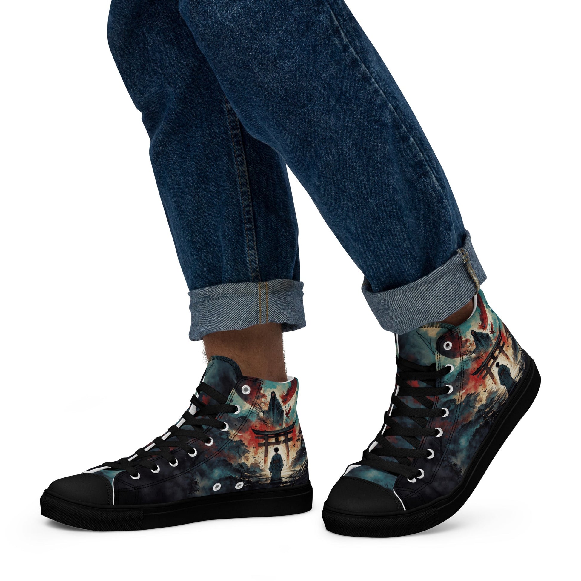 High Top Canvas Shoes- Samurai Spirit - Shoes