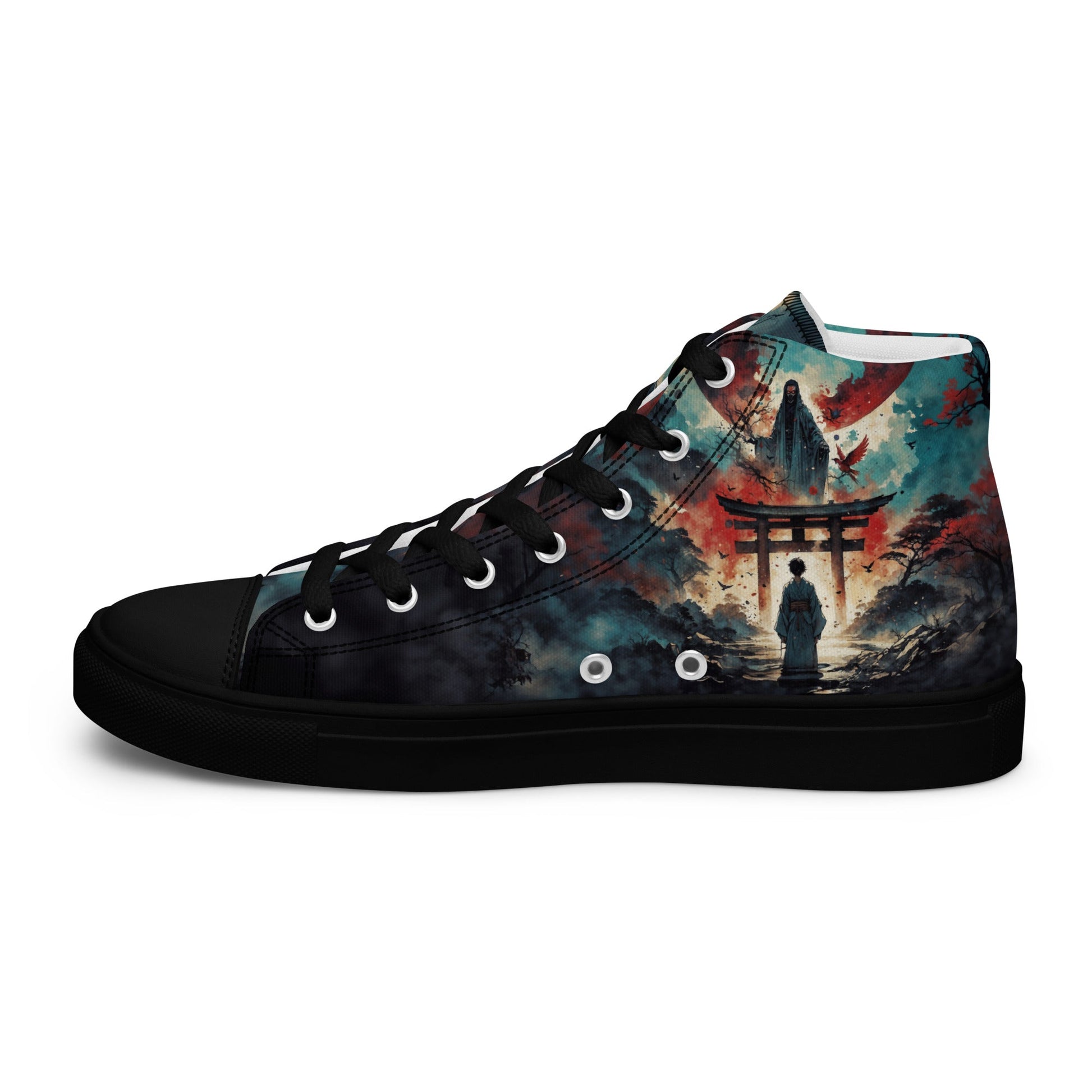 High Top Canvas Shoes- Samurai Spirit - Shoes
