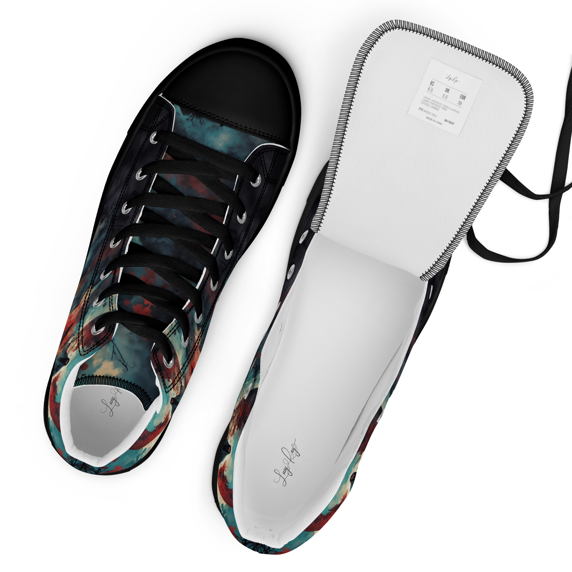 High Top Canvas Shoes- Samurai Spirit - Shoes