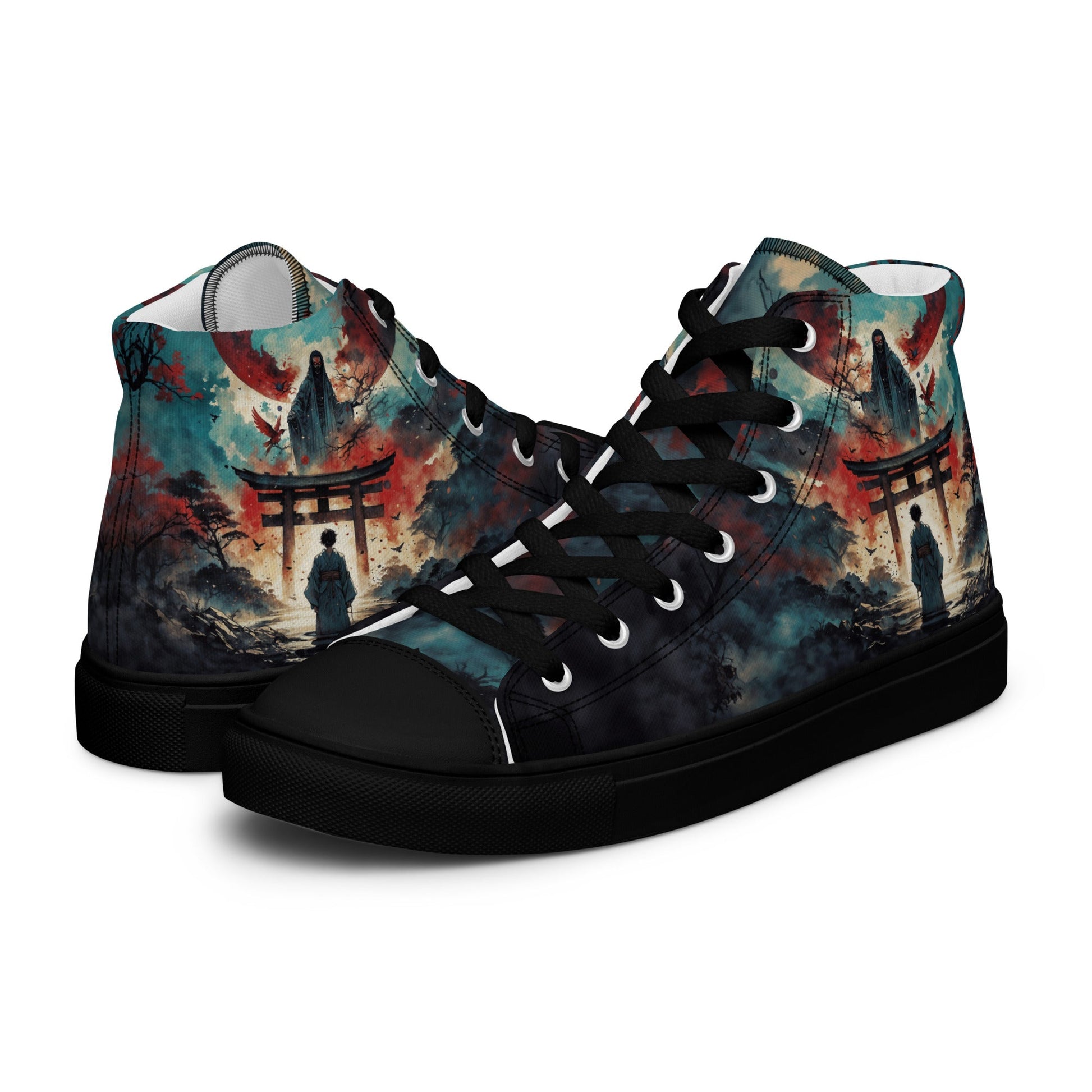 High Top Canvas Shoes- Samurai Spirit - Shoes