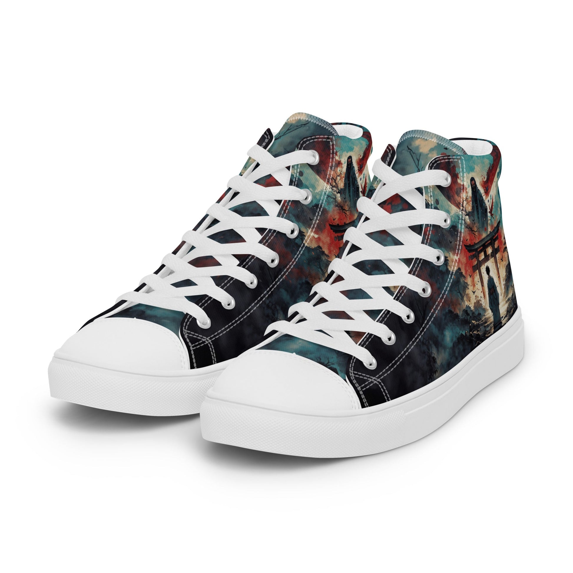 High Top Canvas Shoes- Samurai Spirit - Shoes