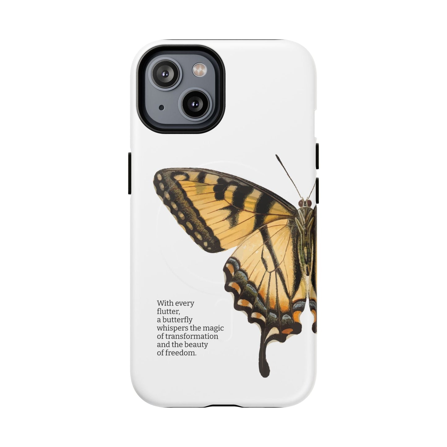 iPhone Case Butterfly motivational quote - iPhone 14 / Matte - Phone Case