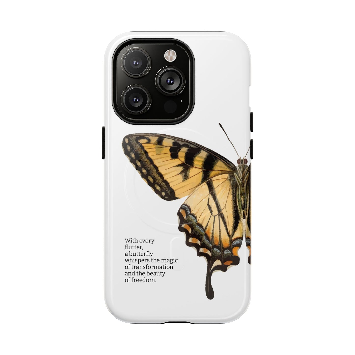 iPhone Case Butterfly motivational quote - iPhone 14 Pro / Glossy - Phone Case