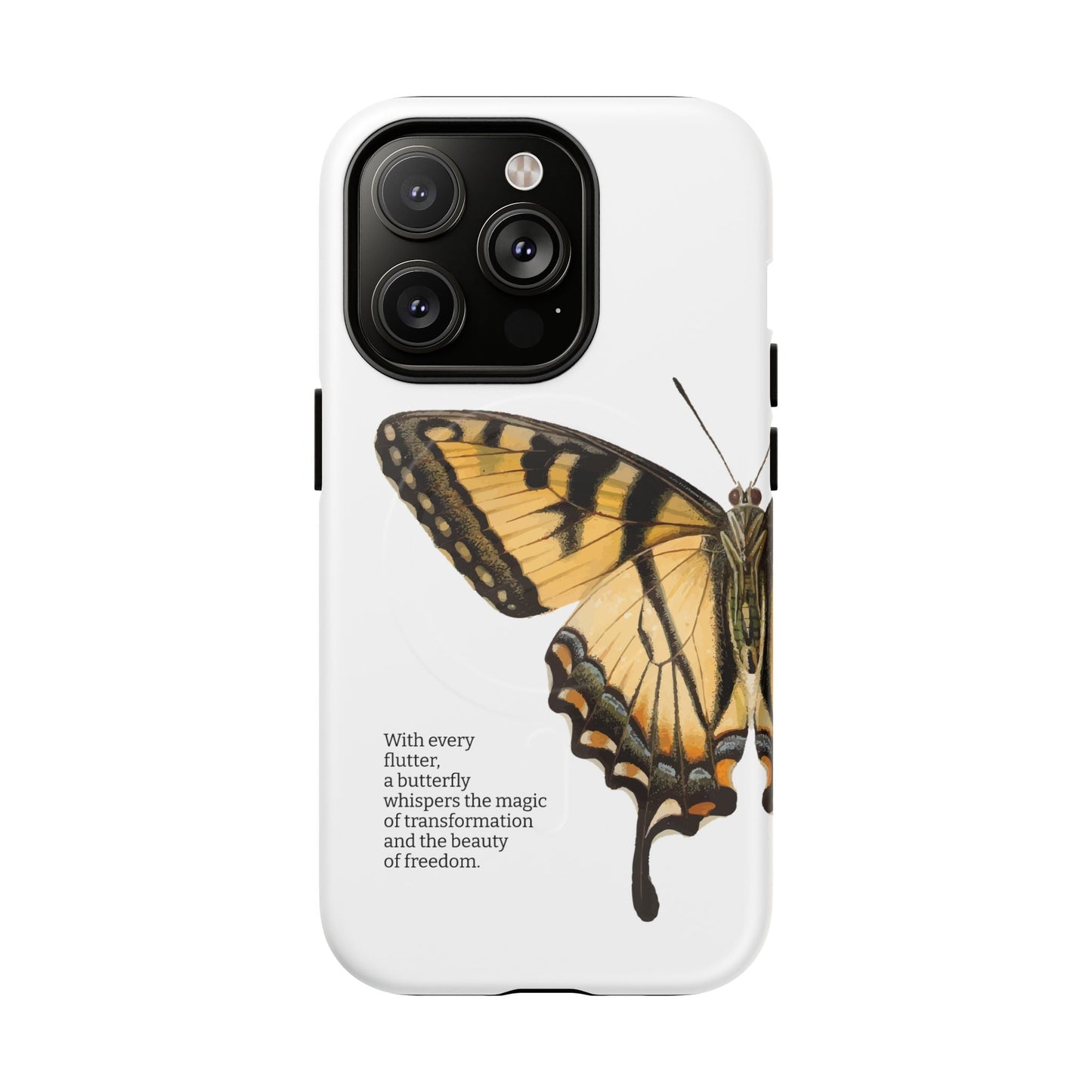iPhone Case Butterfly motivational quote - iPhone 14 Pro / Matte - Phone Case