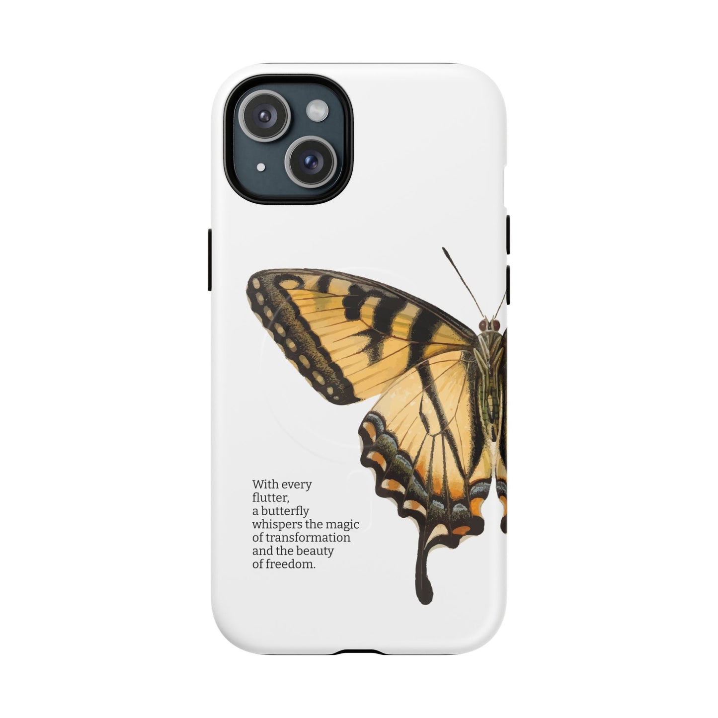 iPhone Case Butterfly motivational quote - iPhone 15 Plus / Matte - Phone Case