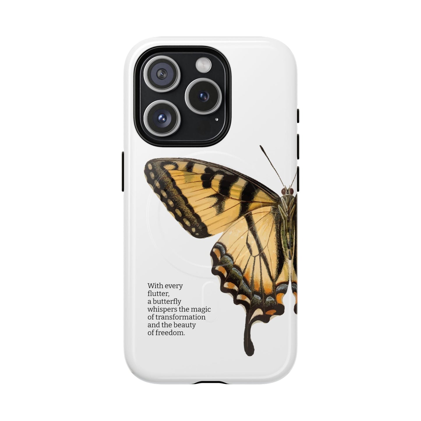 iPhone Case Butterfly motivational quote - iPhone 15 Pro / Glossy - Phone Case