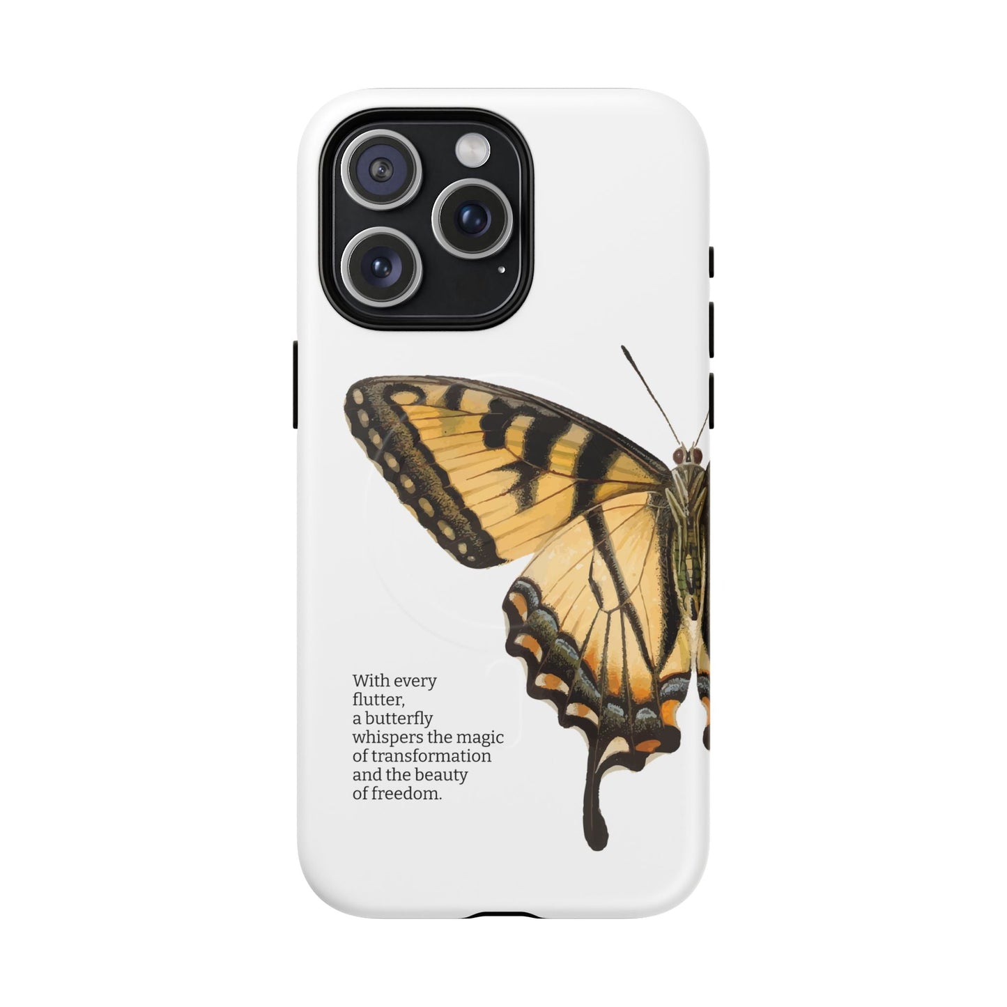 iPhone Case Butterfly motivational quote - iPhone 15 Pro Max / Matte - Phone Case