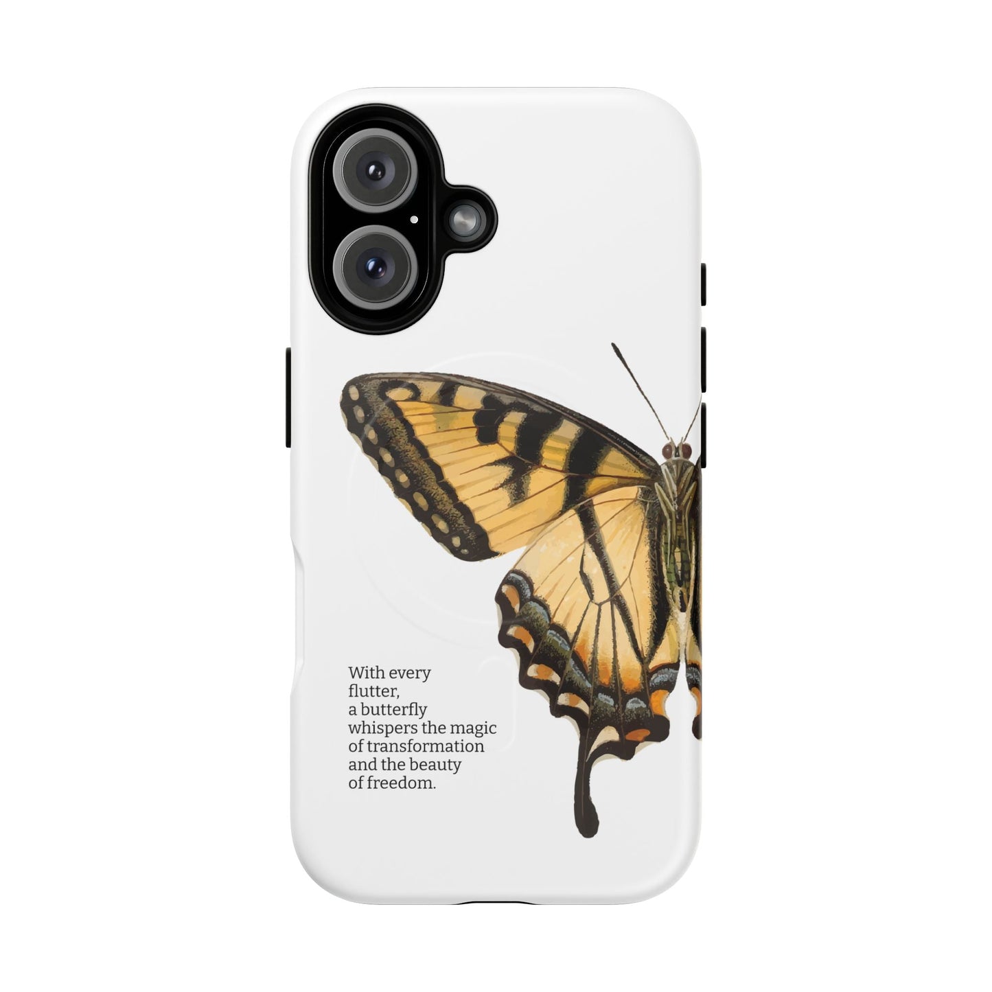 iPhone Case Butterfly motivational quote - iPhone 16 / Matte - Phone Case