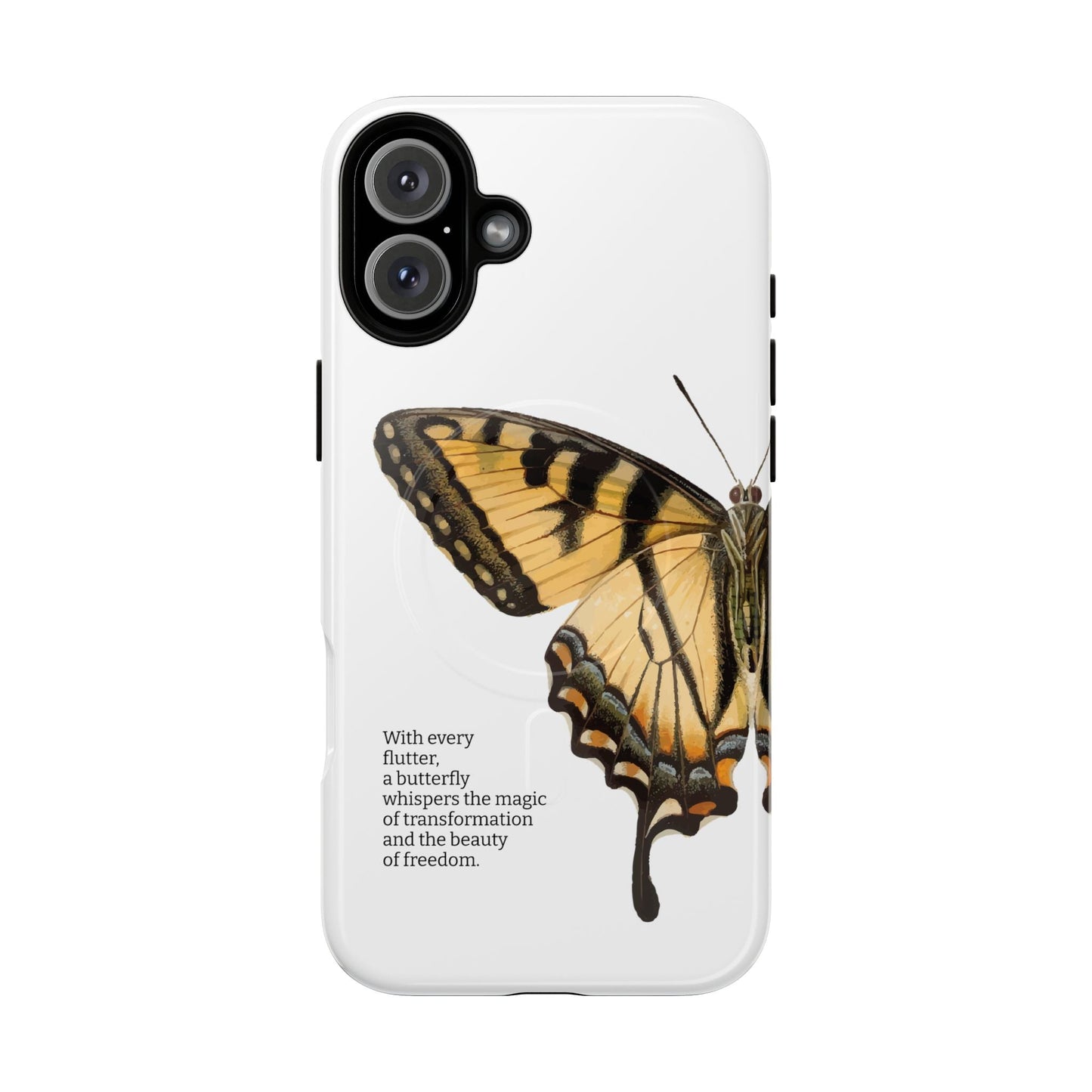 iPhone Case Butterfly motivational quote - iPhone 16 Plus / Glossy - Phone Case