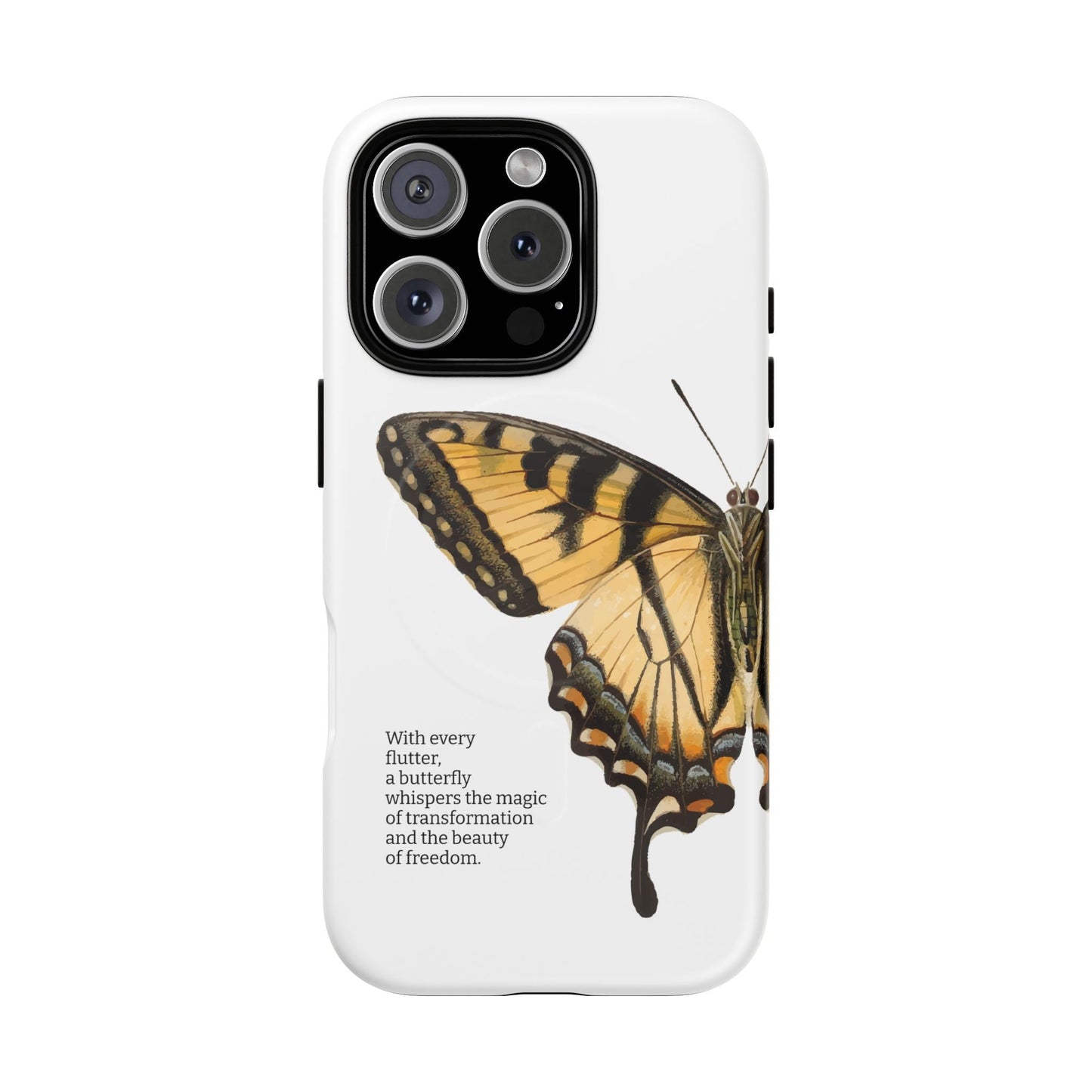 iPhone Case Butterfly motivational quote - iPhone 16 Pro / Matte - Phone Case