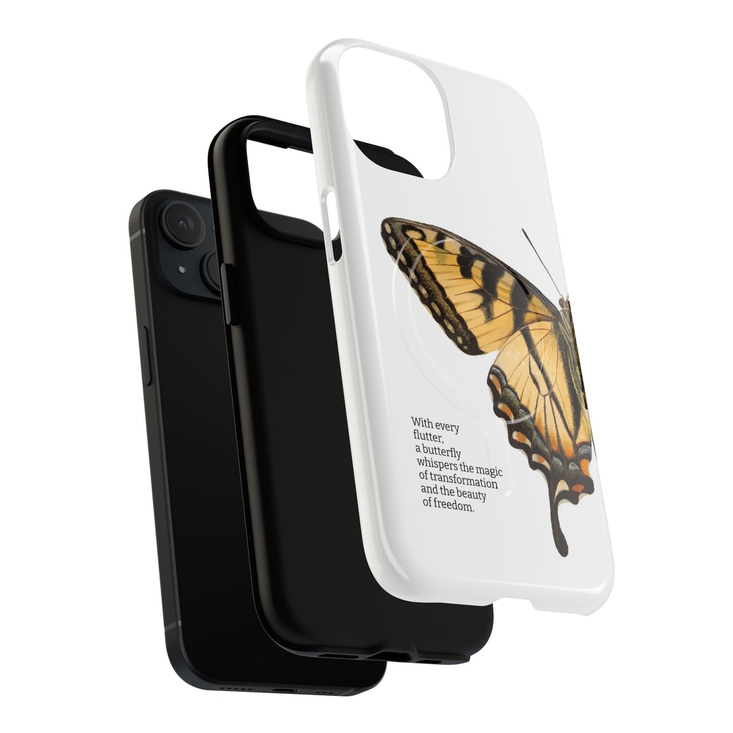 iPhone Case Butterfly motivational quote - Phone Case