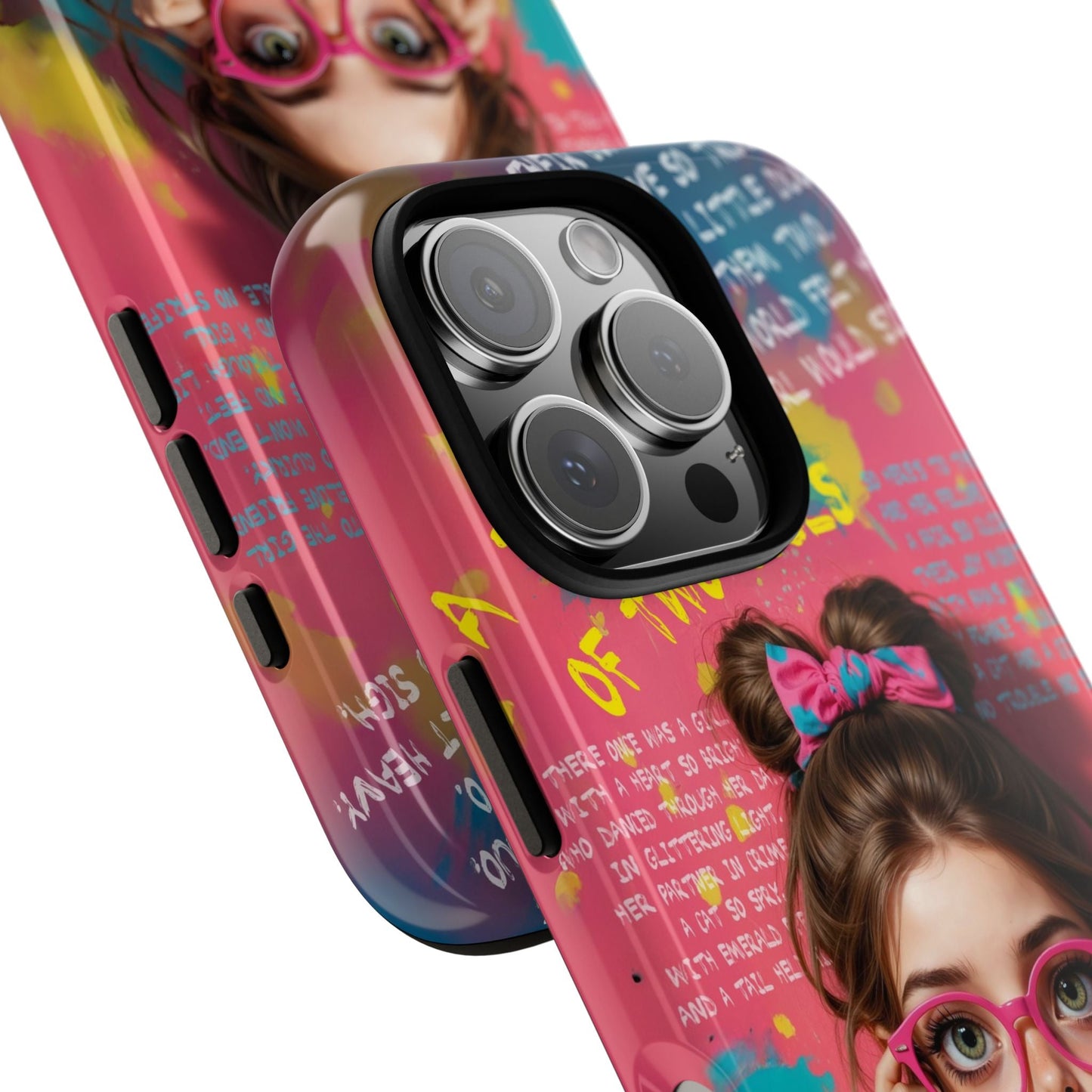 iPhone Cases - Cute Girl and Cat Street Art Style Design - Phone Case