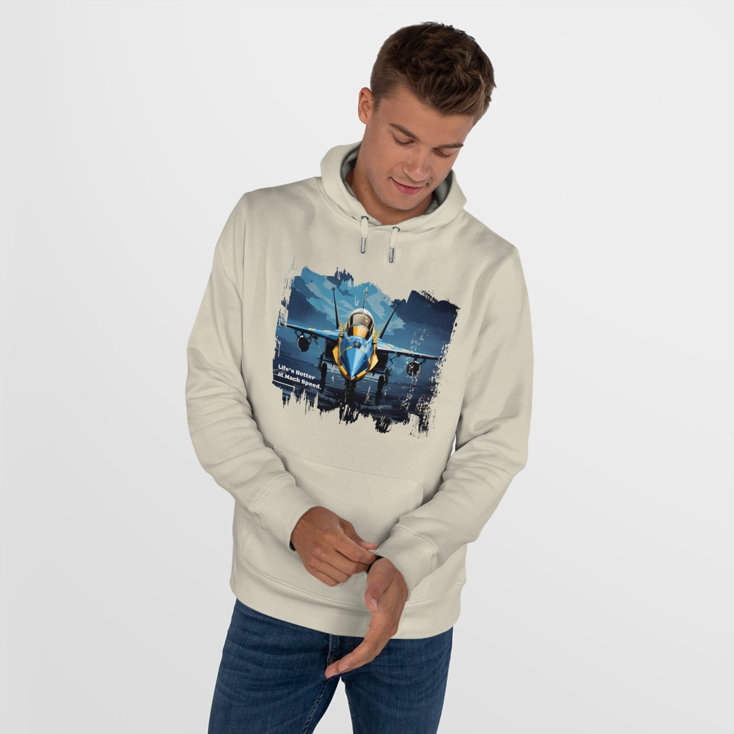 King Hooded Sweatshirt - Jet Plane Runway - Grey Fog / XS - Hoodie