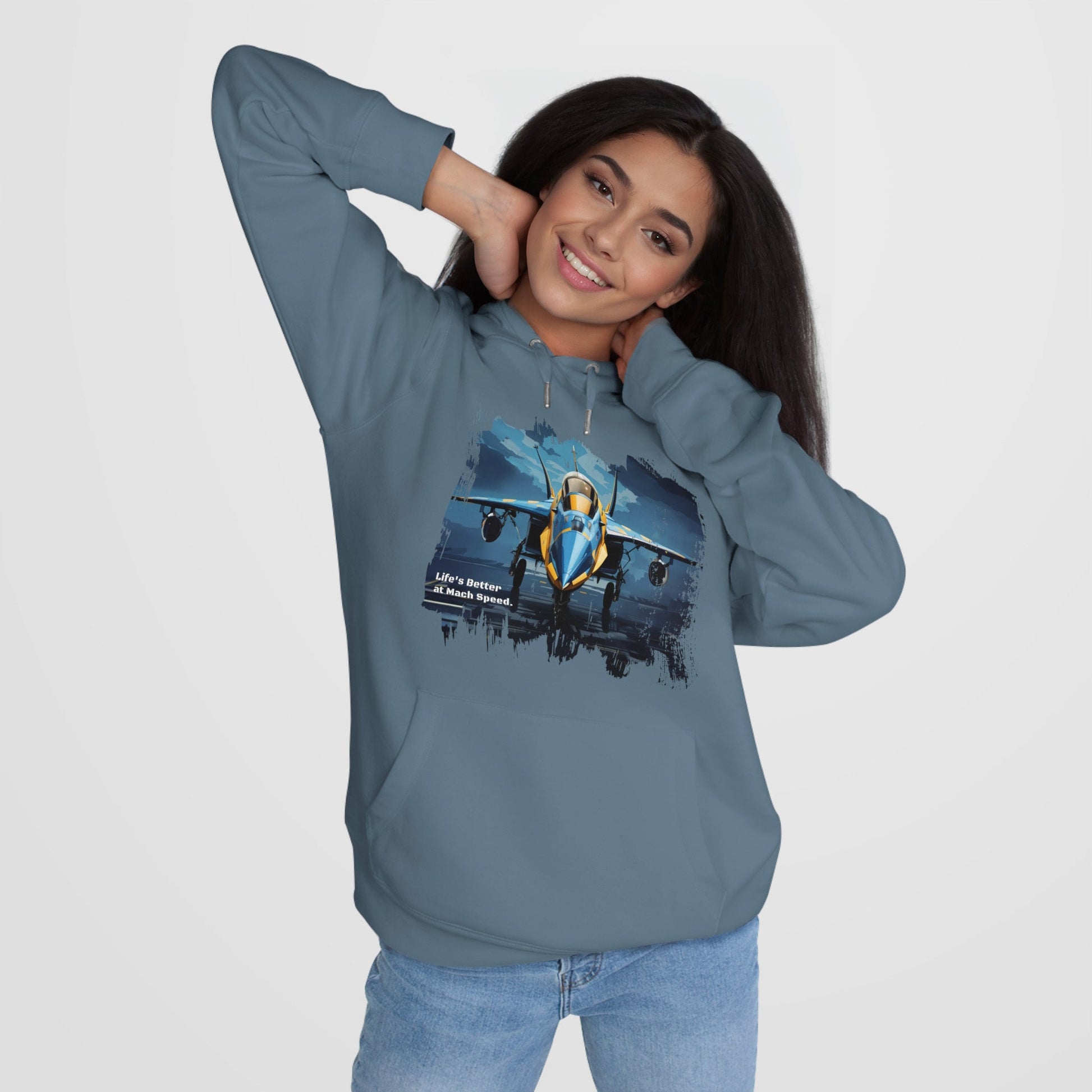 King Hooded Sweatshirt - Jet Plane Runway - Hoodie