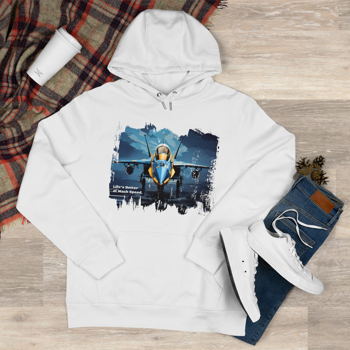 King Hooded Sweatshirt - Jet Plane Runway - Hoodie