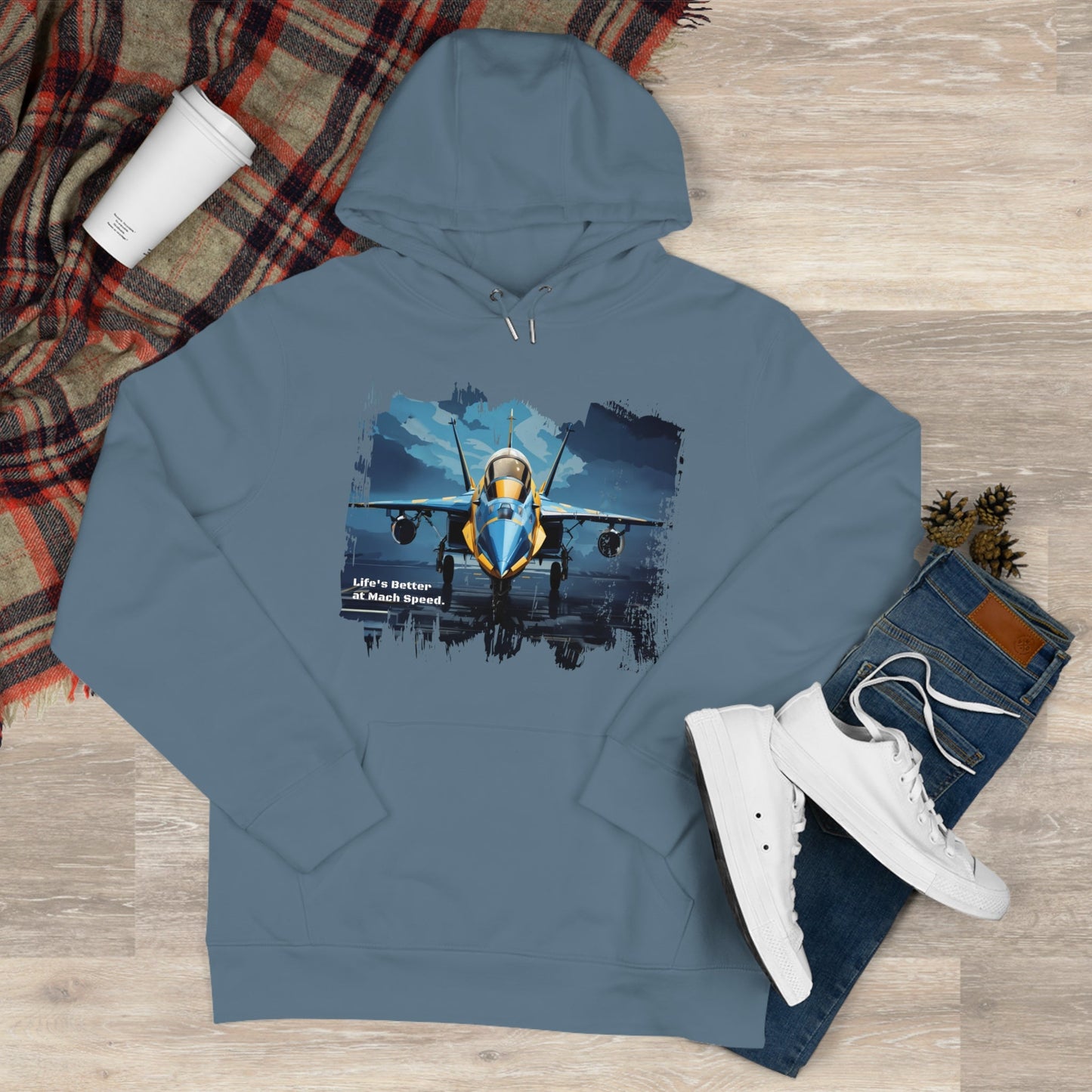 King Hooded Sweatshirt - Jet Plane Runway - Hoodie