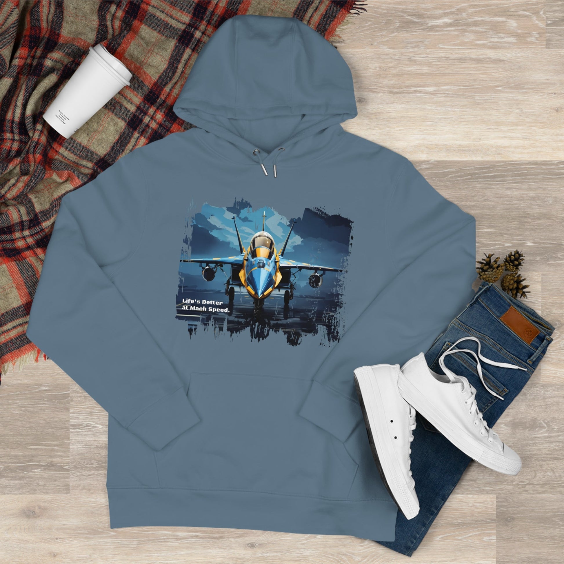 King Hooded Sweatshirt - Jet Plane Runway - Hoodie