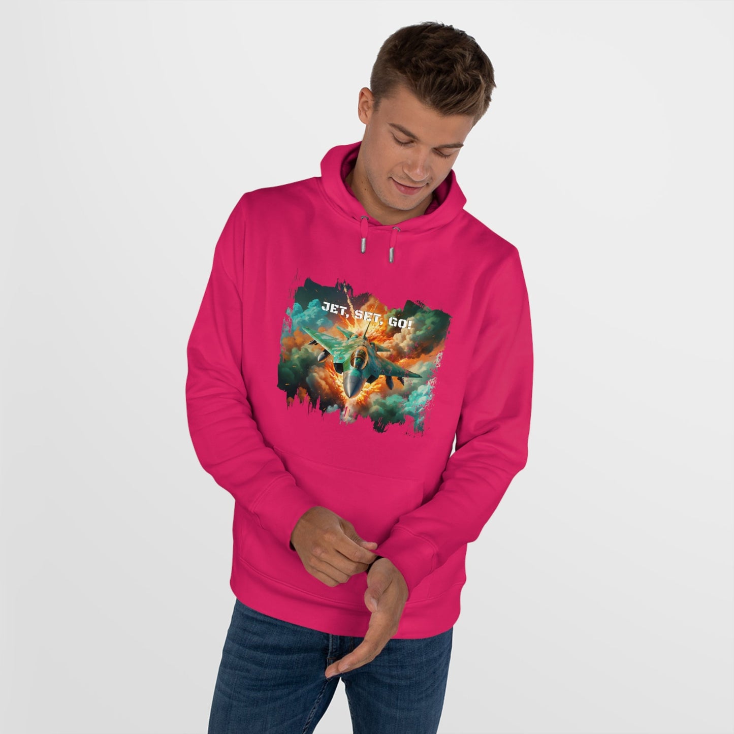 King Hooded Sweatshirt - Jet Set,Go! - Magenta / XS - Hoodie