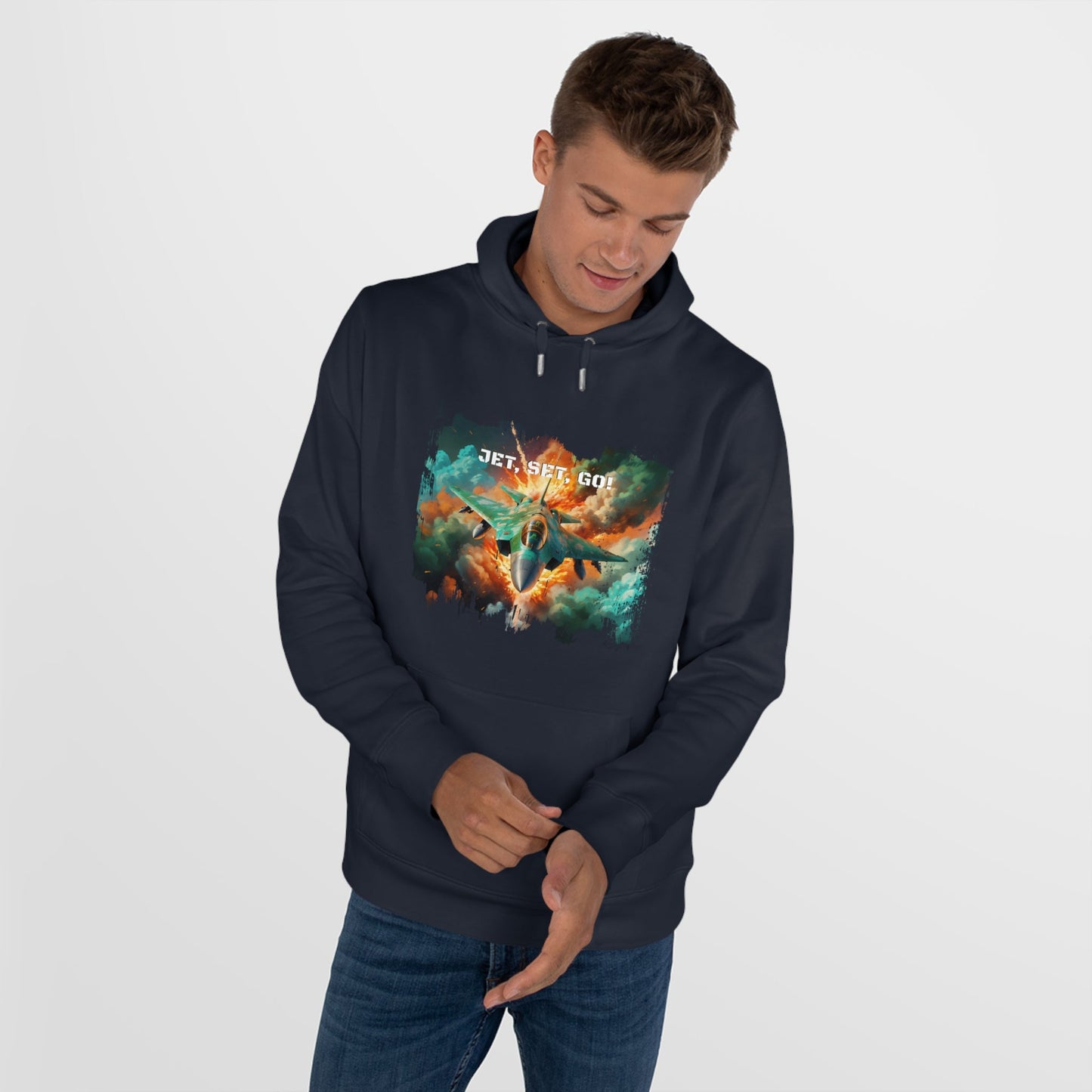 King Hooded Sweatshirt - Jet Set,Go! - Navy / XS - Hoodie
