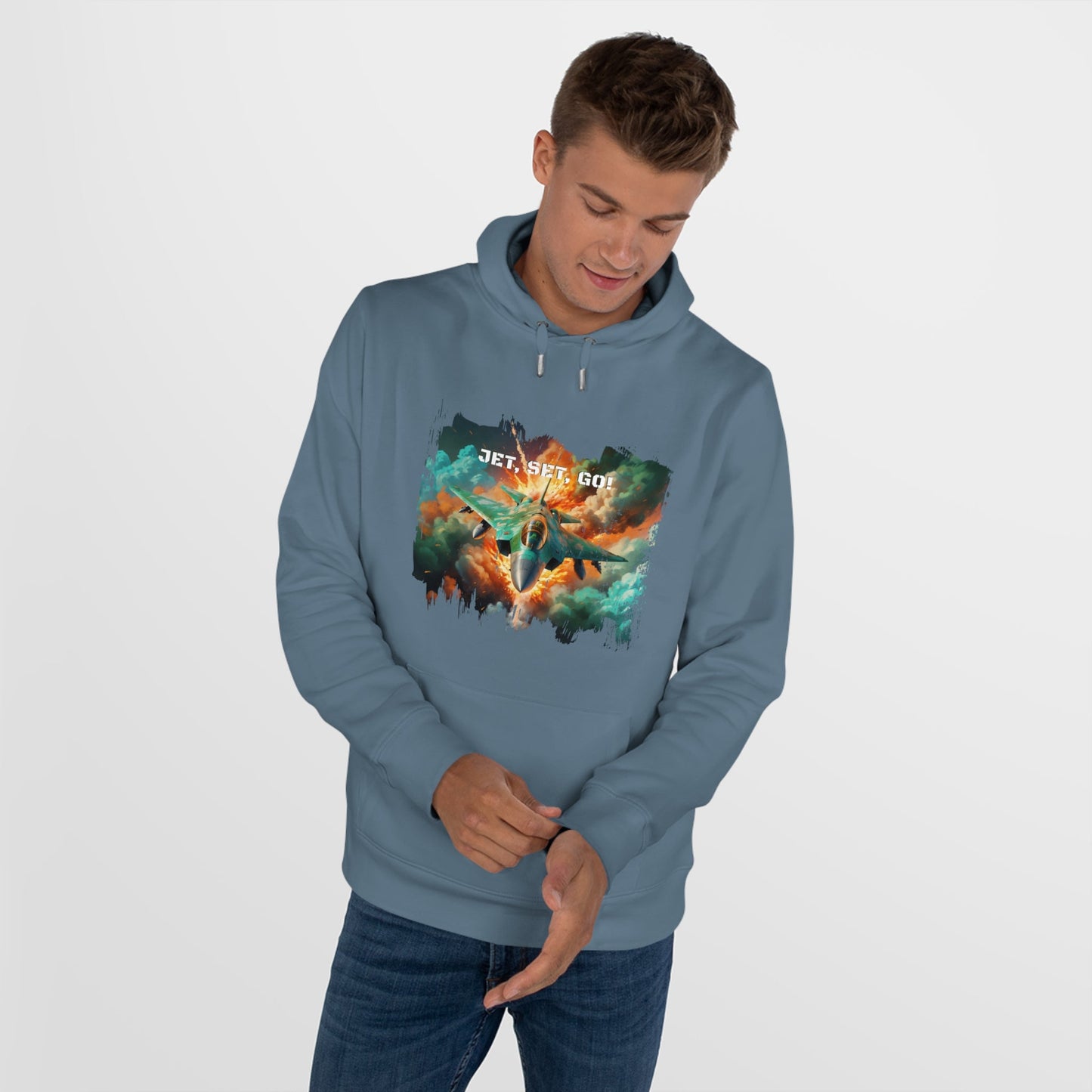 King Hooded Sweatshirt - Jet Set,Go! - Nordic Blue / XS - Hoodie