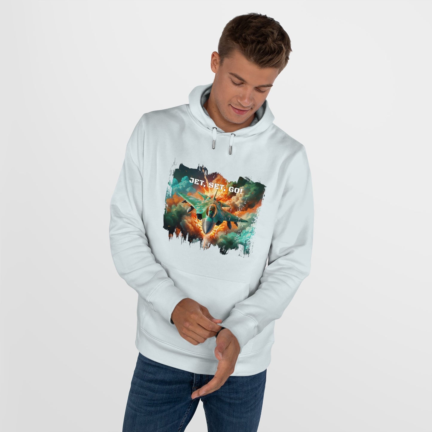 King Hooded Sweatshirt - Jet Set,Go! - Pure Sky / XS - Hoodie