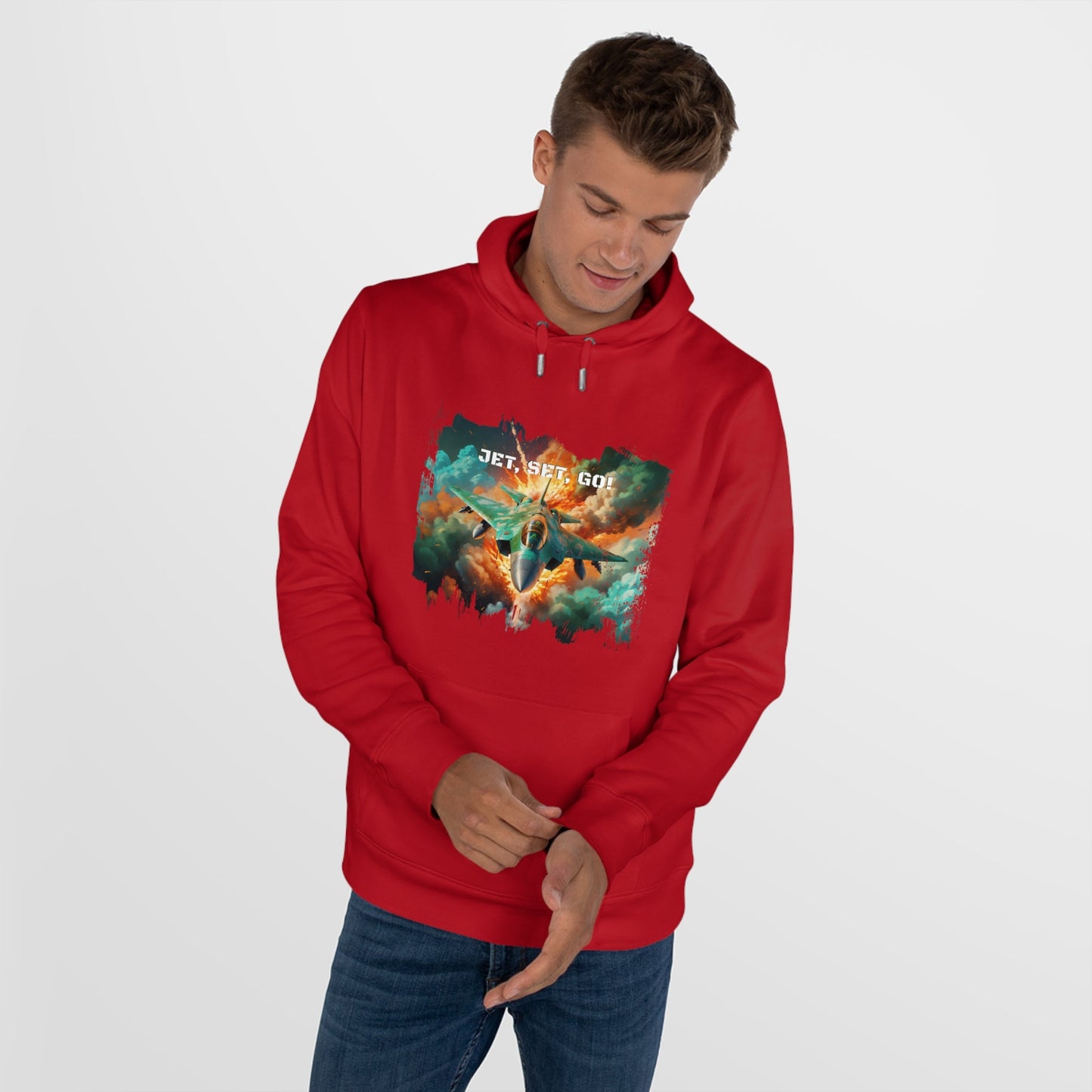 King Hooded Sweatshirt - Jet Set,Go! - Red / XS - Hoodie