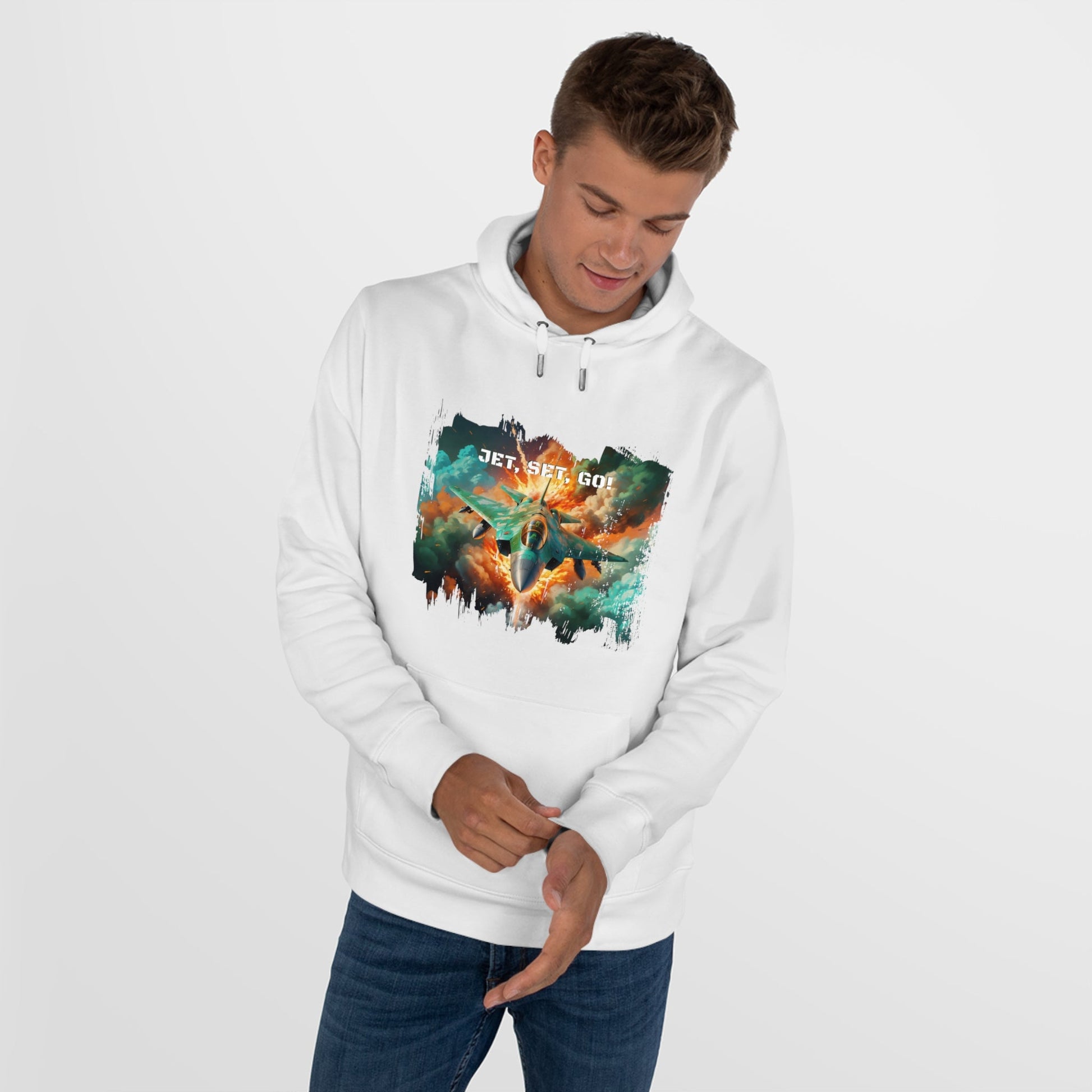King Hooded Sweatshirt - Jet Set,Go! - White / XS - Hoodie
